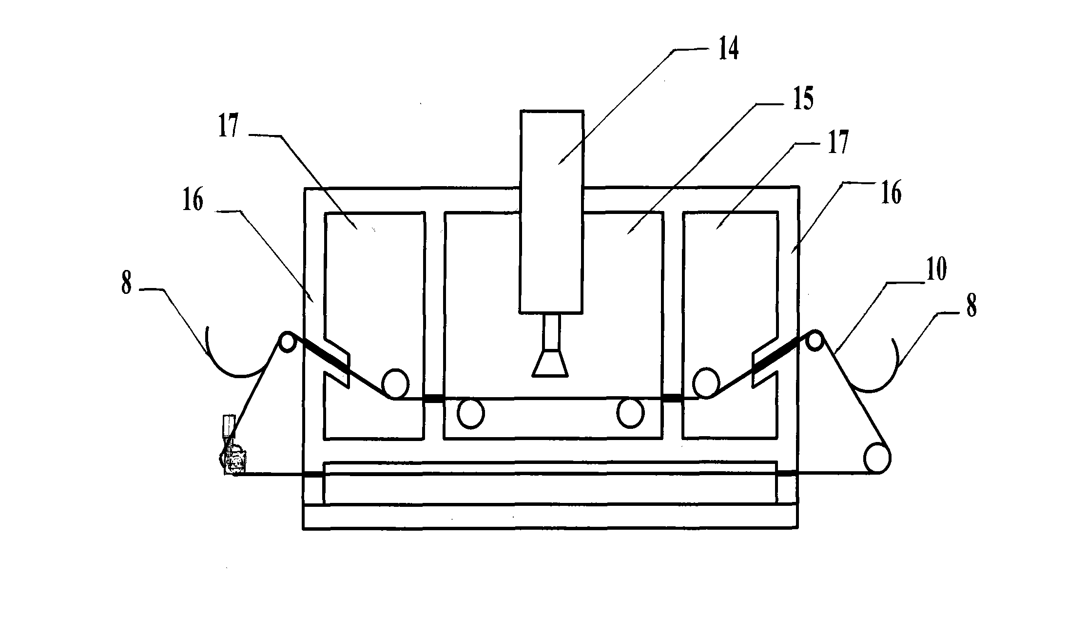 Device assembly for manufacturing radial tire inner liner component