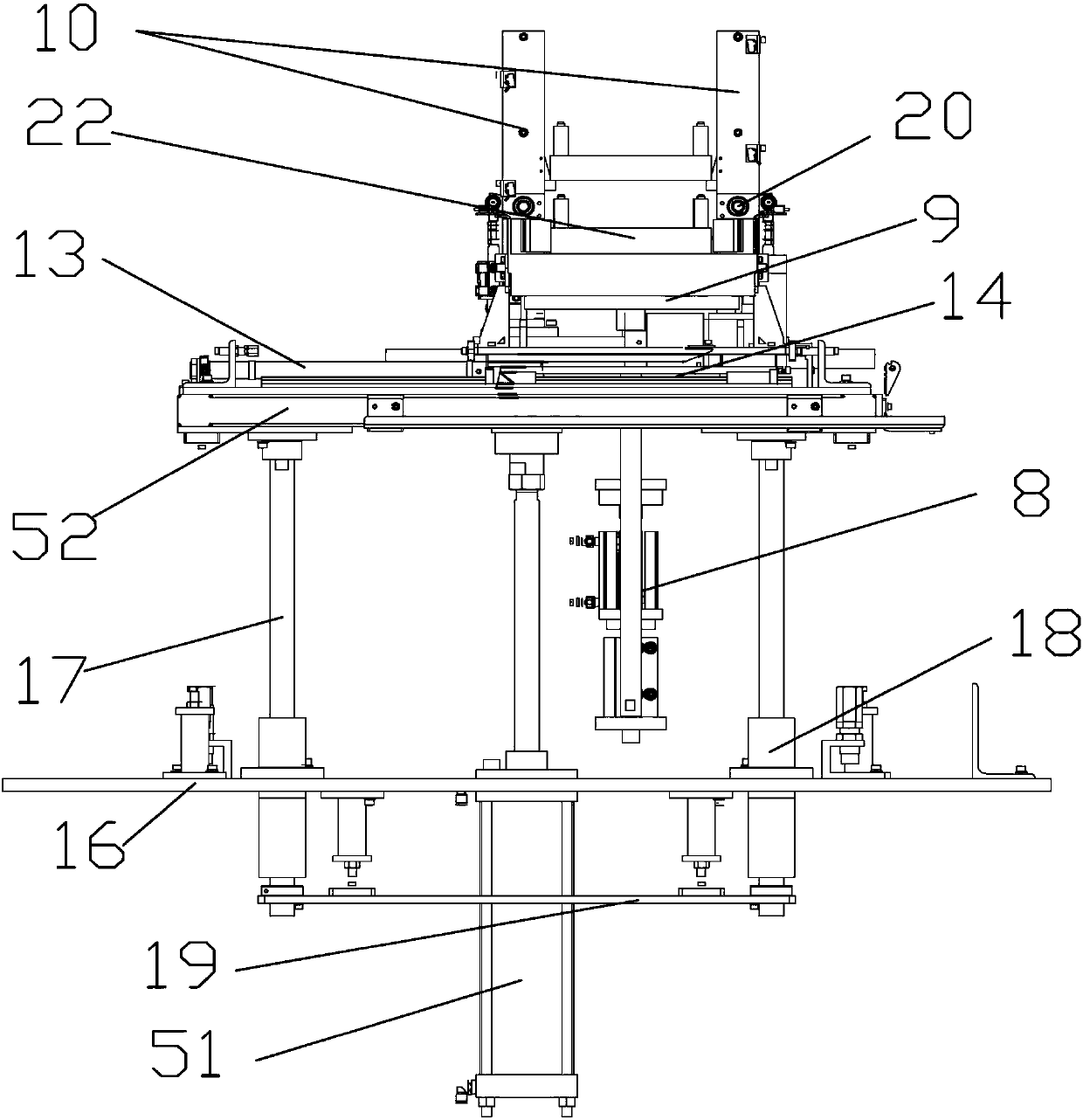 Tray stacking conveying device control method