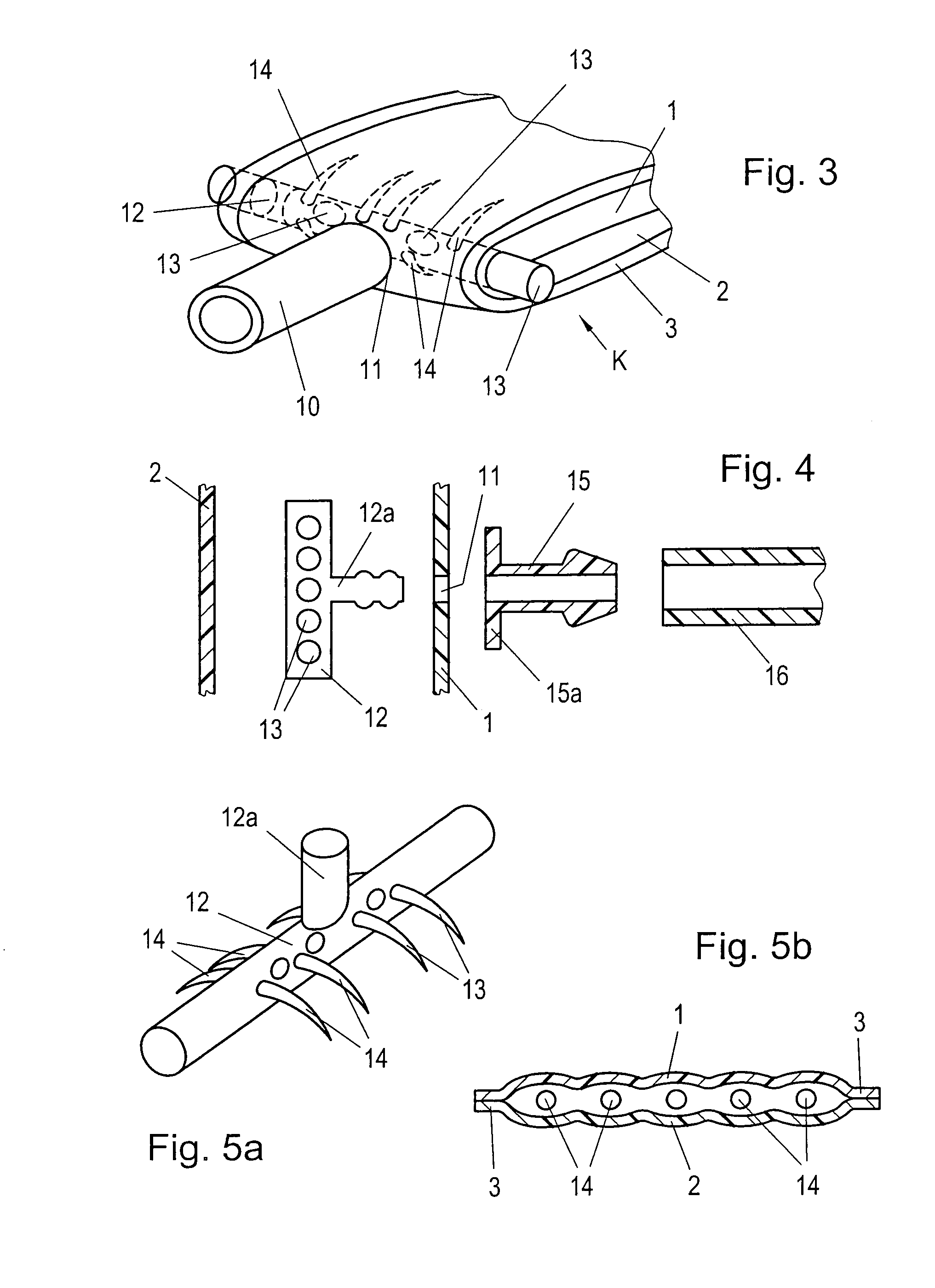 Volume-flexible body fillable with a fluid element