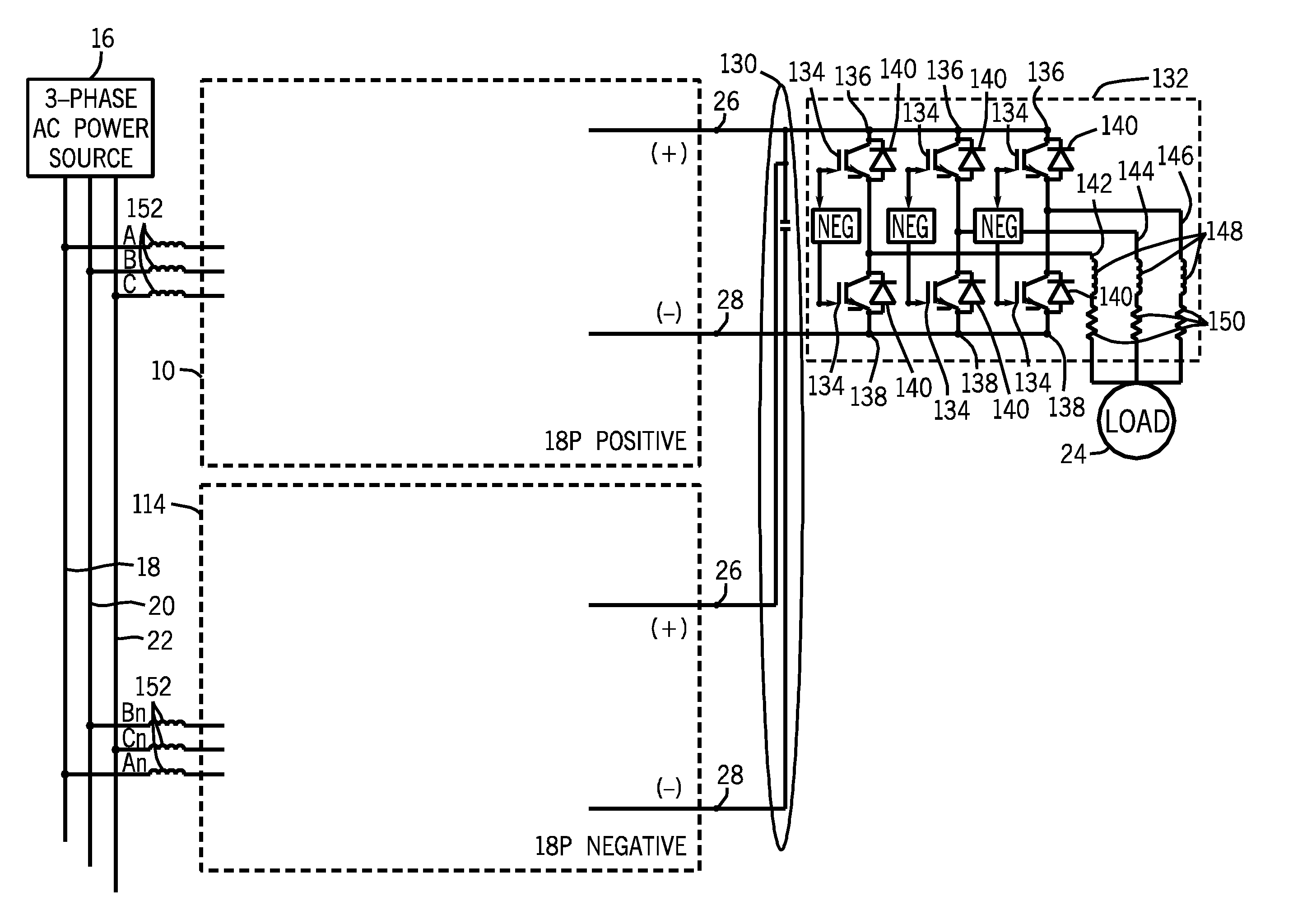 Power transformer and power converter incorporating same