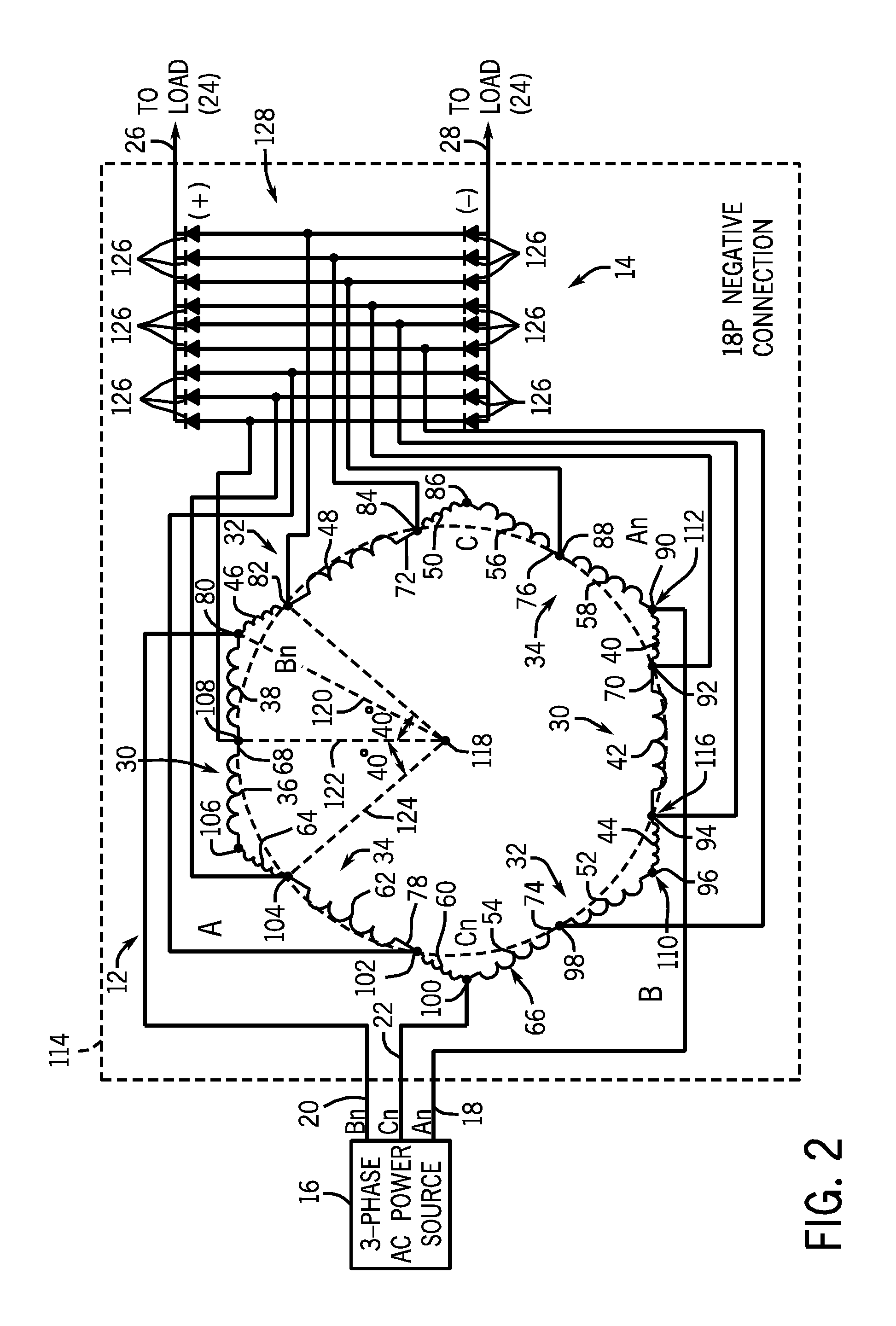 Power transformer and power converter incorporating same