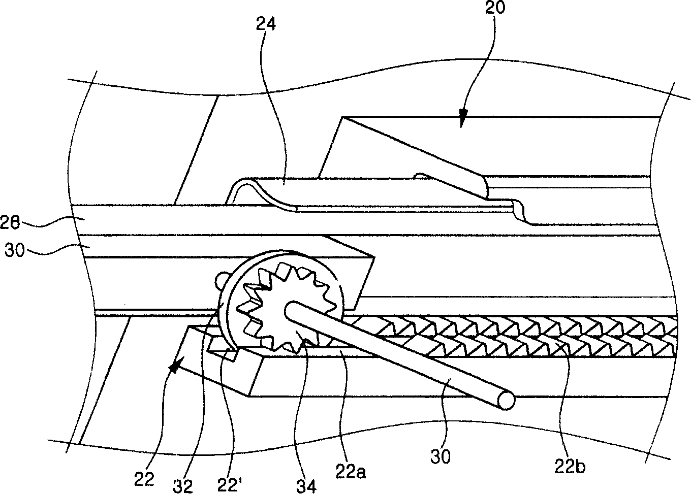 Slide rail subassembly for drawer-type refrigerator