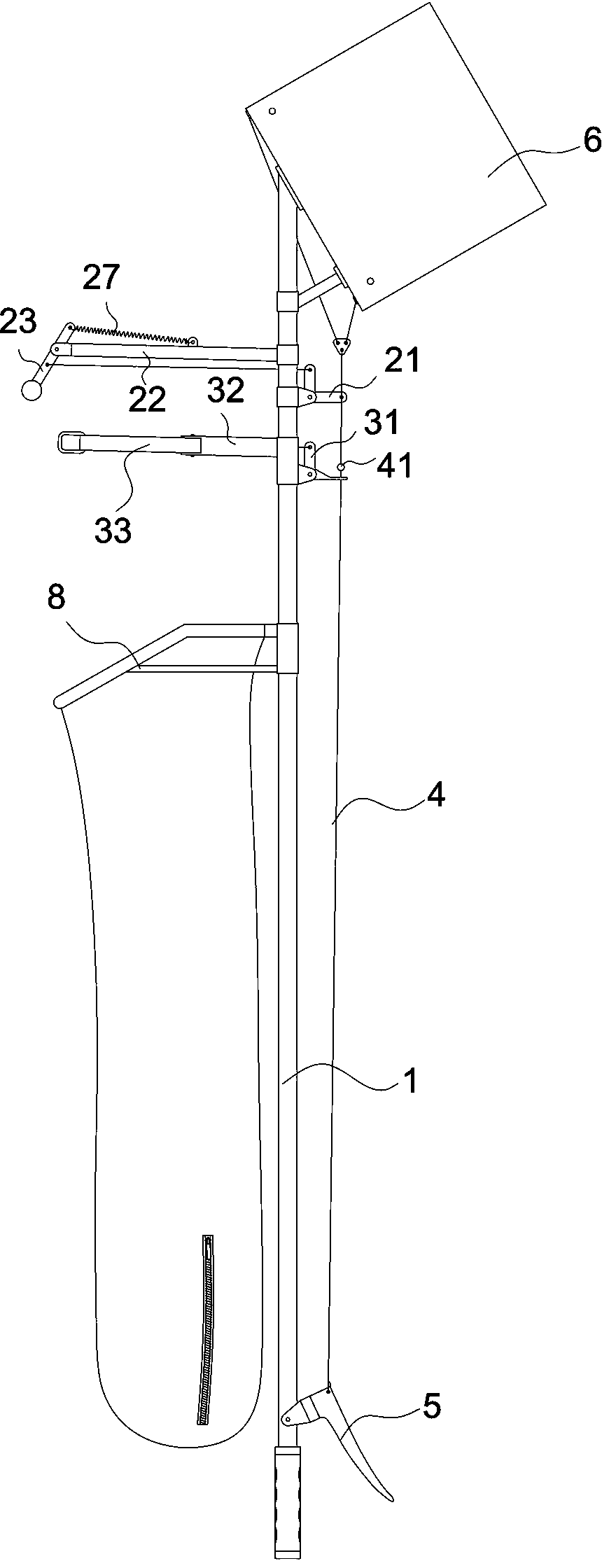 A high-position book taking and putting device