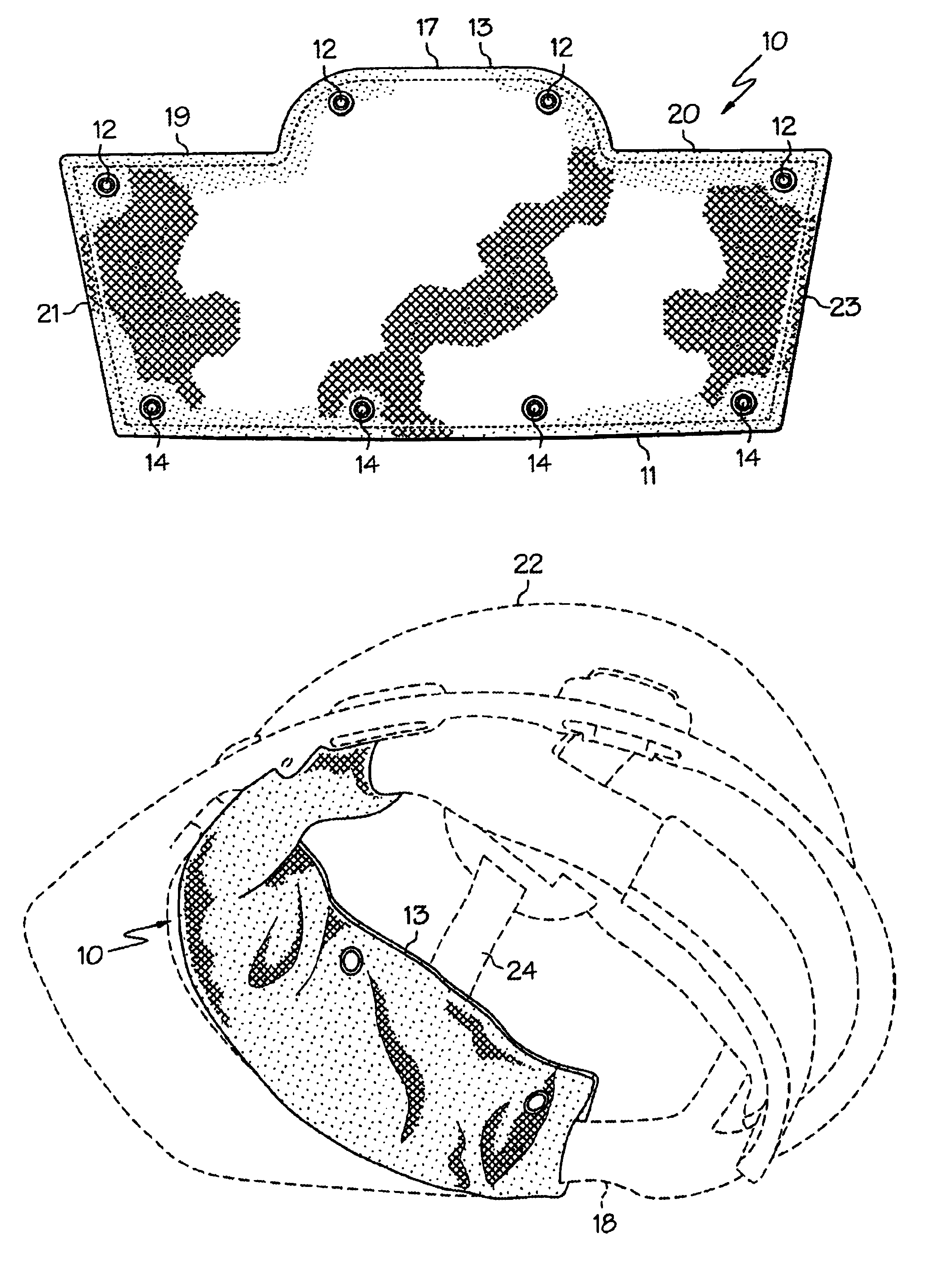 Perspiration band for headgear