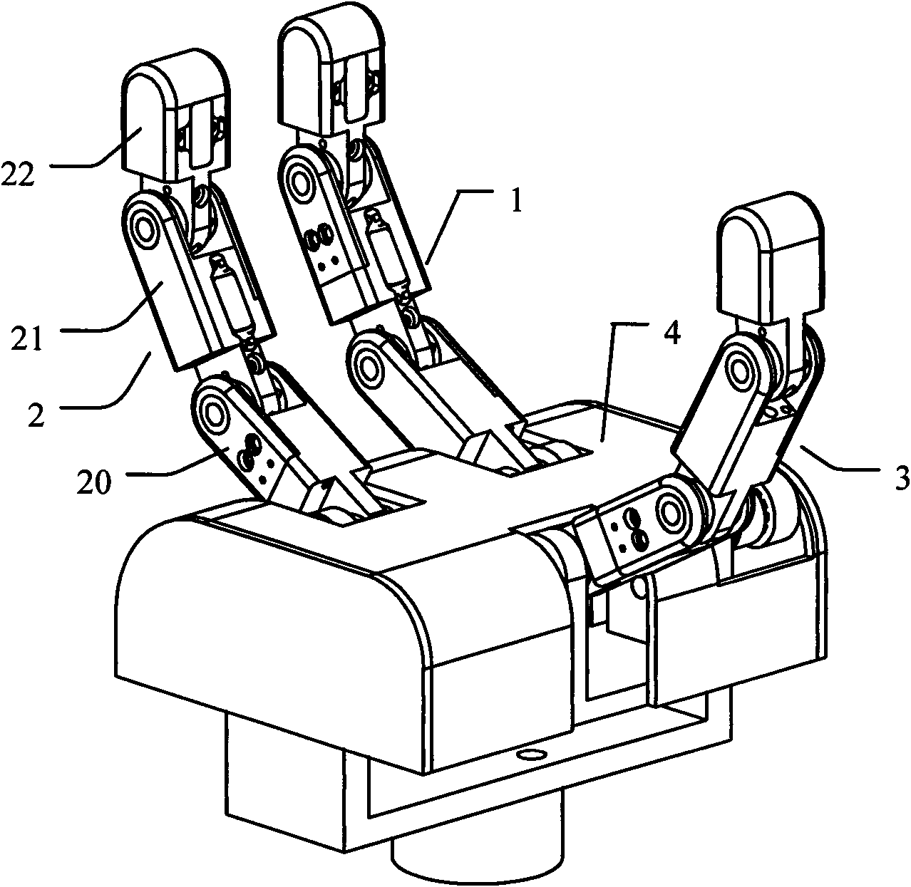 Multi-joint linked multi-finger dexterous hand