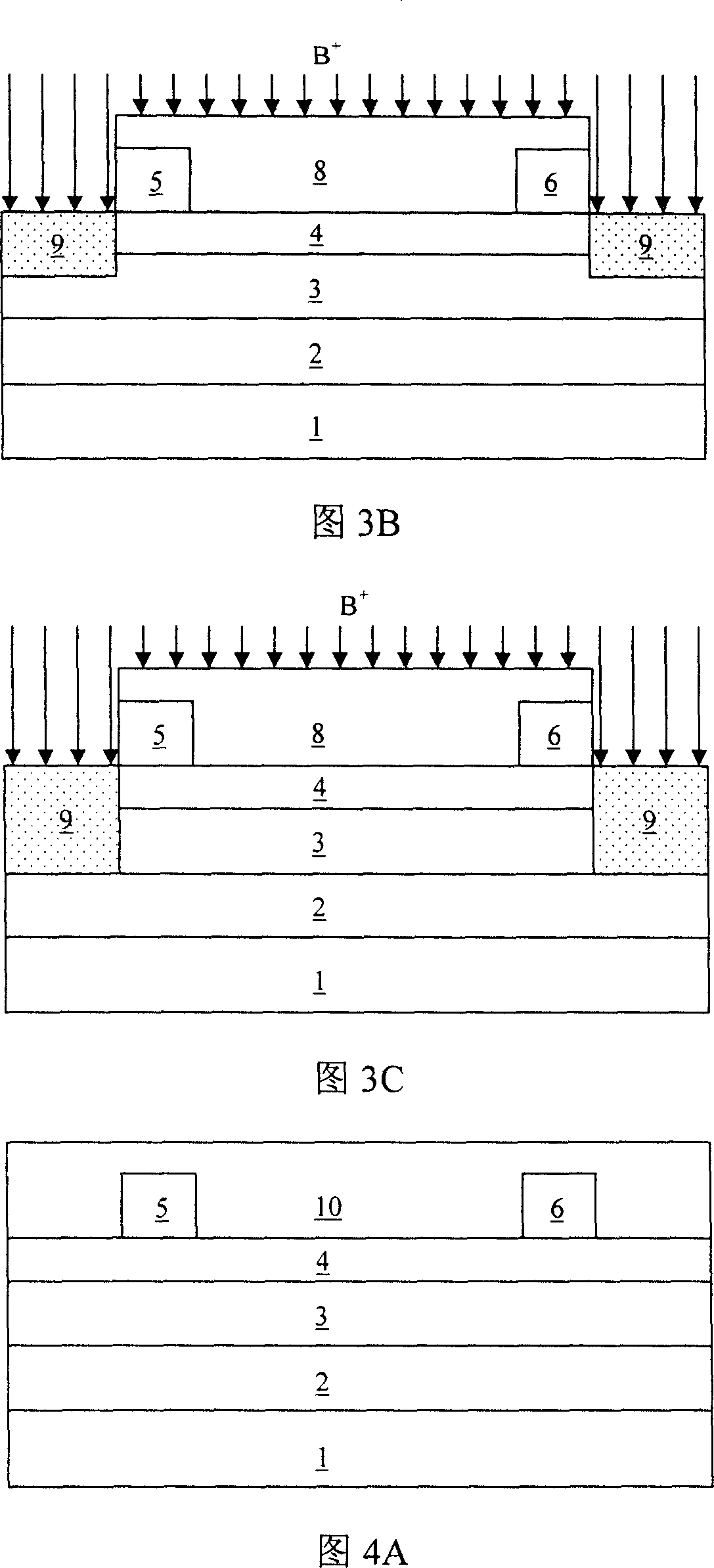 Method for realizing nitride semiconductor device inter-active-area isolation utilizing boron ion injection