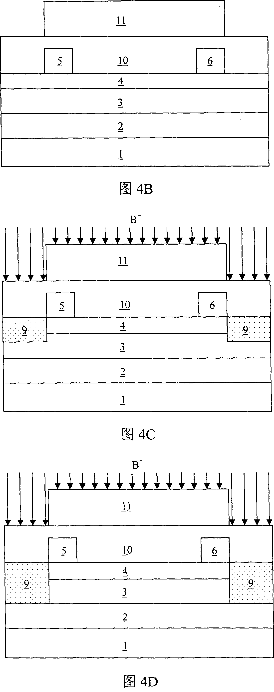 Method for realizing nitride semiconductor device inter-active-area isolation utilizing boron ion injection