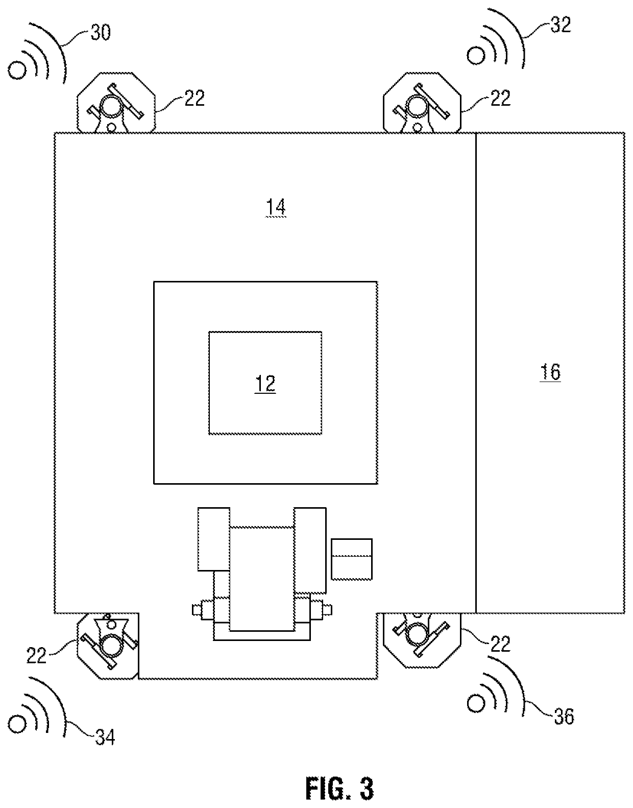 Method and system for positioning a drilling or other large structure using attached positioning shoes with individually addressable wireless vertical and rotational control