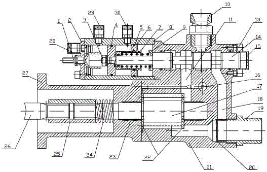 Hydraulic pump valve integrated system of engineering machine