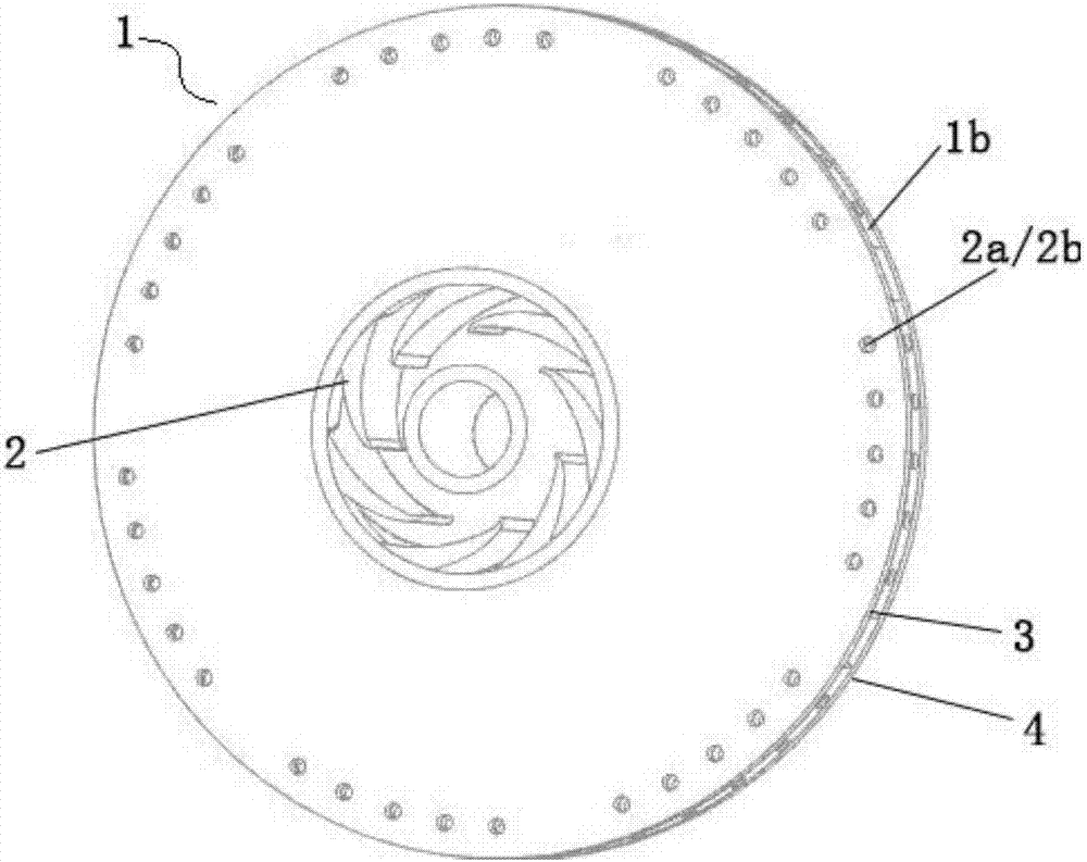 Vane wheel of extra-low ratio rotating speed centrifugal pump