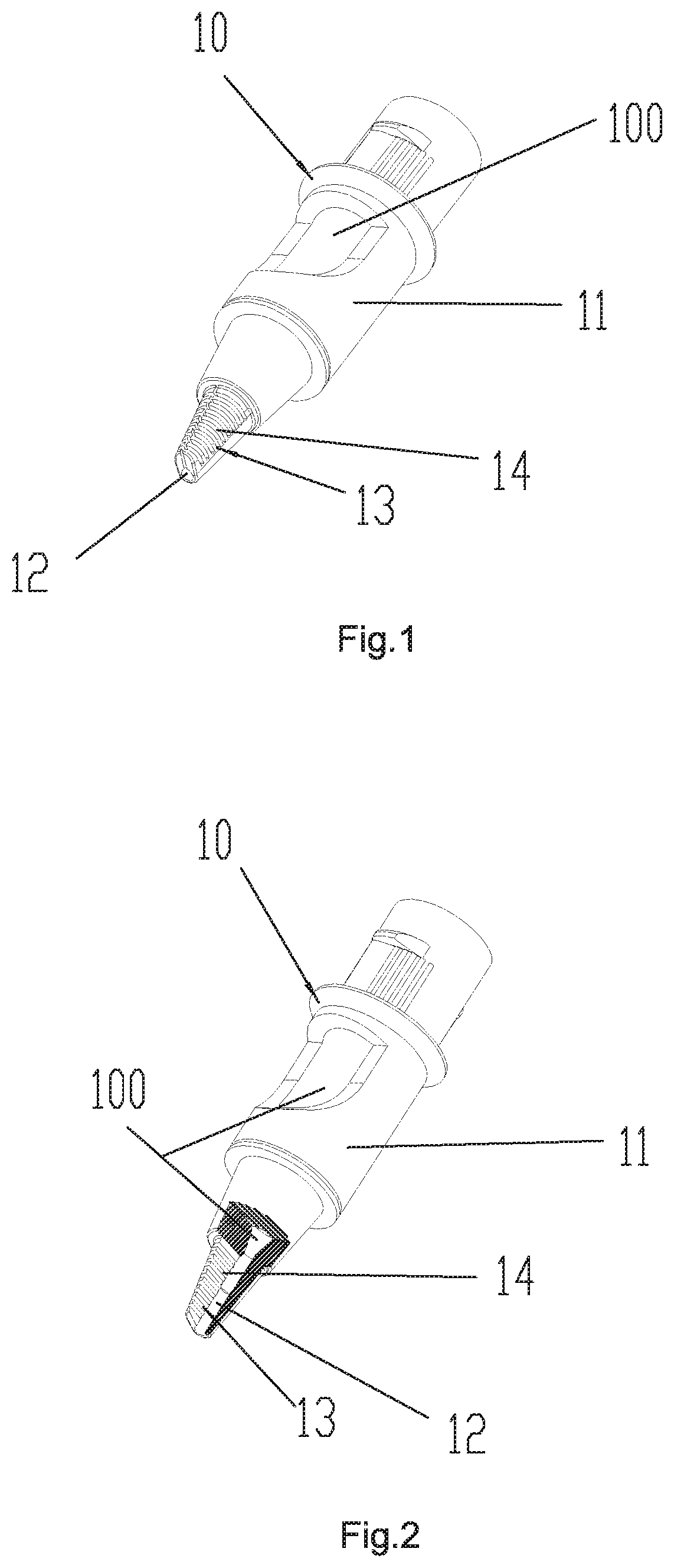 Tattoo needle tip with capillary ink reservoir and combined device thereof