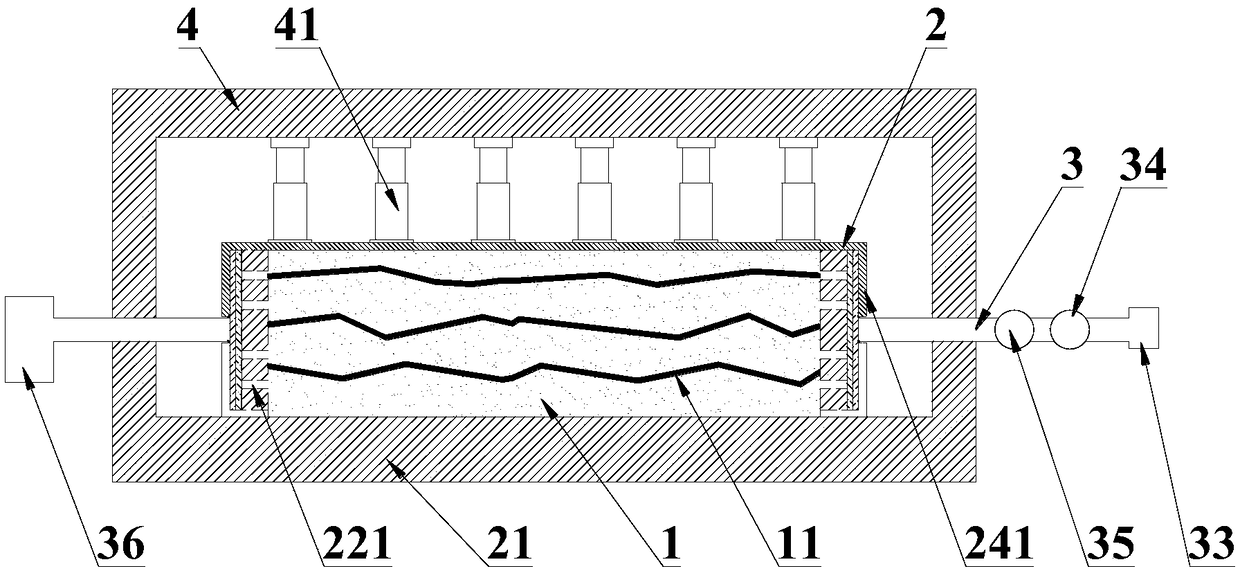 Three-dimensional unsteady slurry grouting test device and method