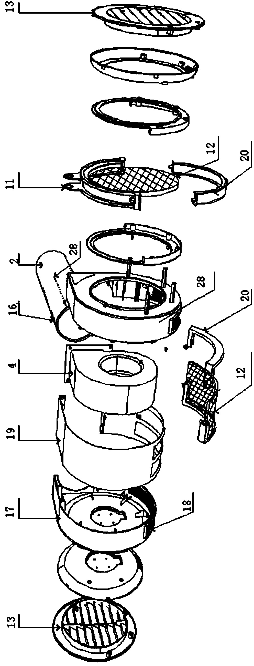 Fresh air system with indoor unit and outdoor unit of separated structure and mounting method