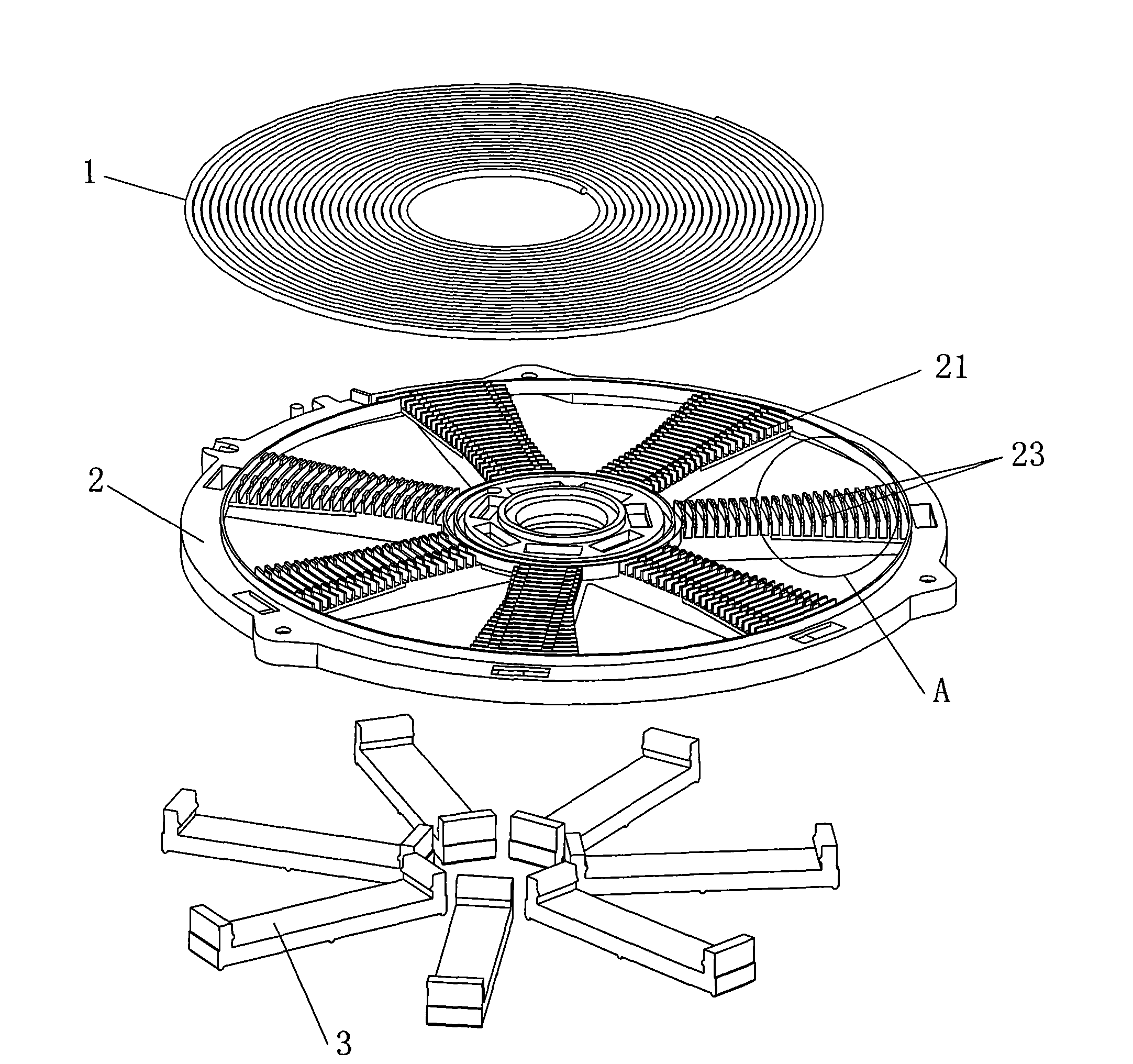 Electromagnetic induction coil panel and manufacturing process thereof