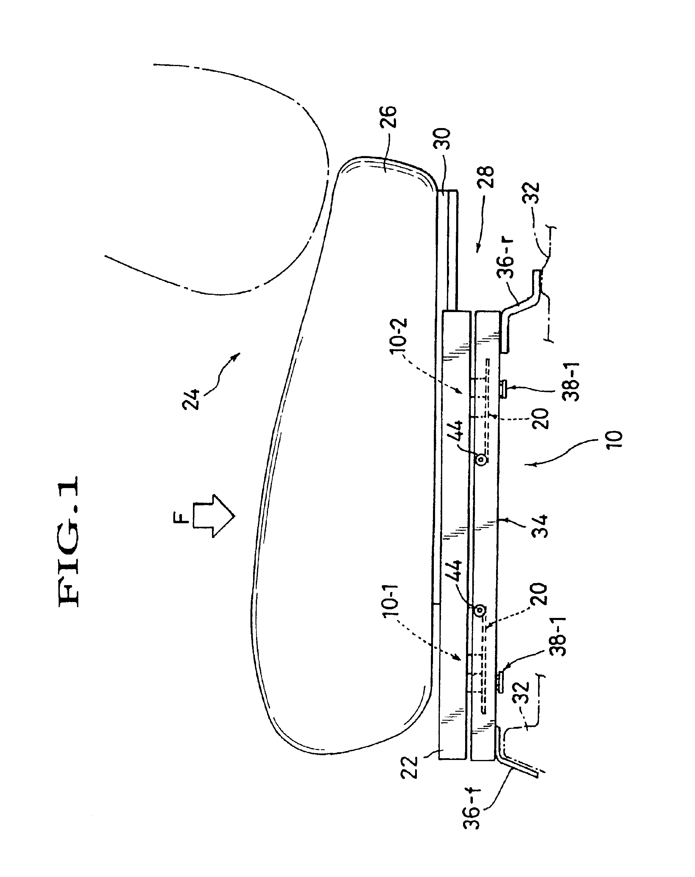 Load detection structure for vehicle seat