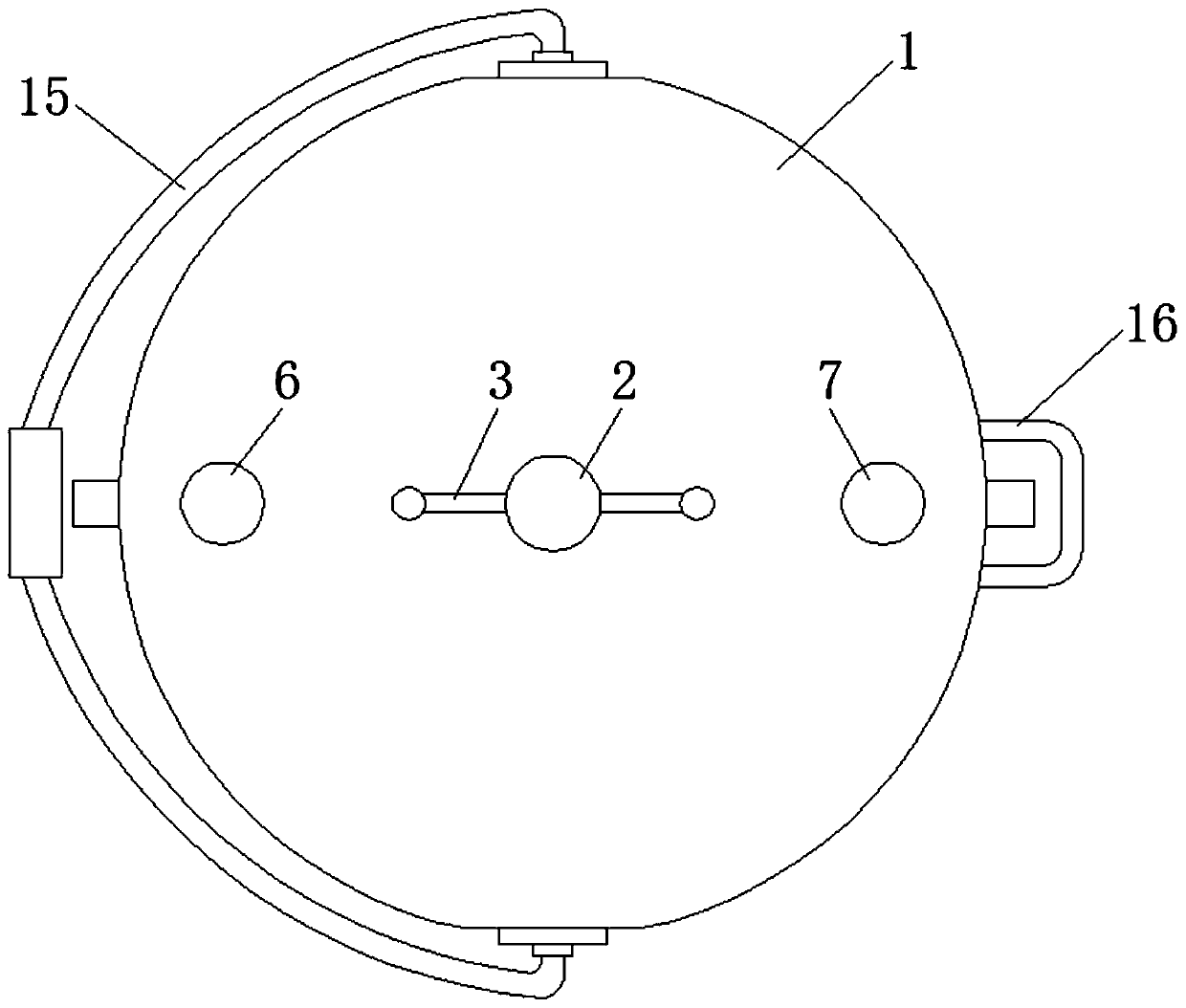 Building paint storage device based on gear cross transmission