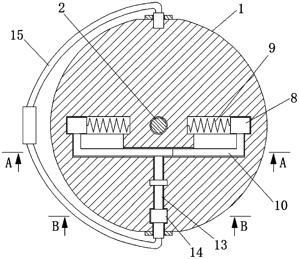 Building paint storage device based on gear cross transmission