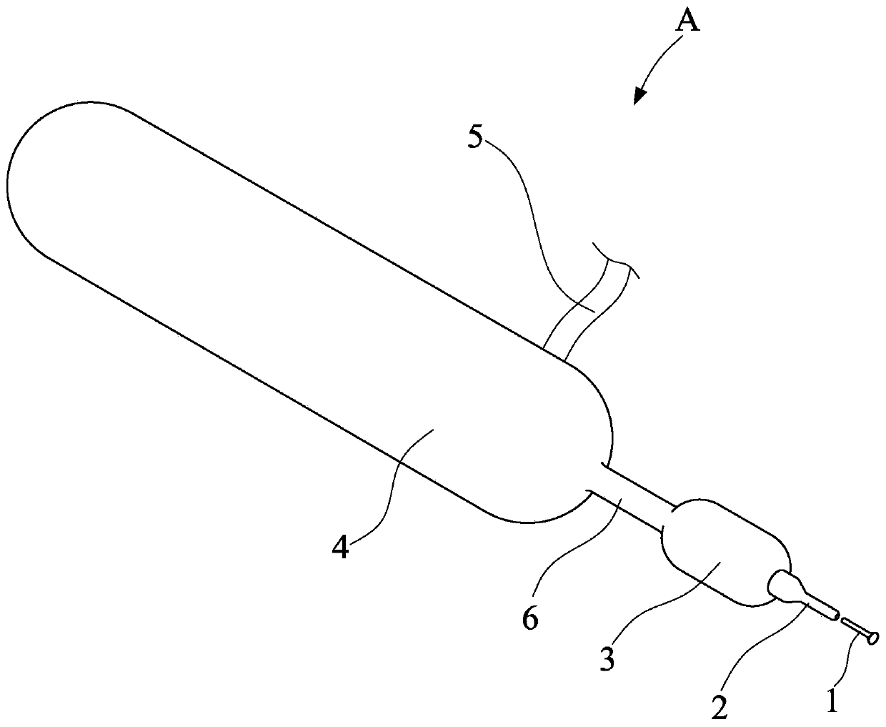 Drainage device for hematocele in ophthalmic vitreous cavity