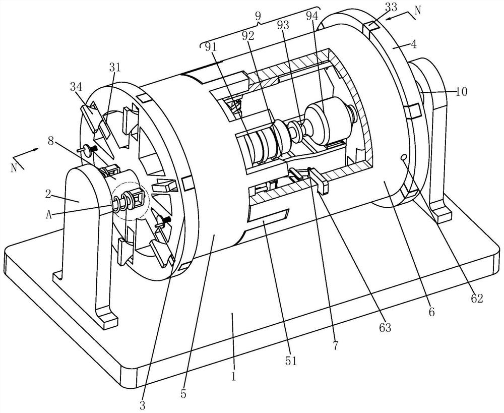 A built-in permanent magnet motor roller