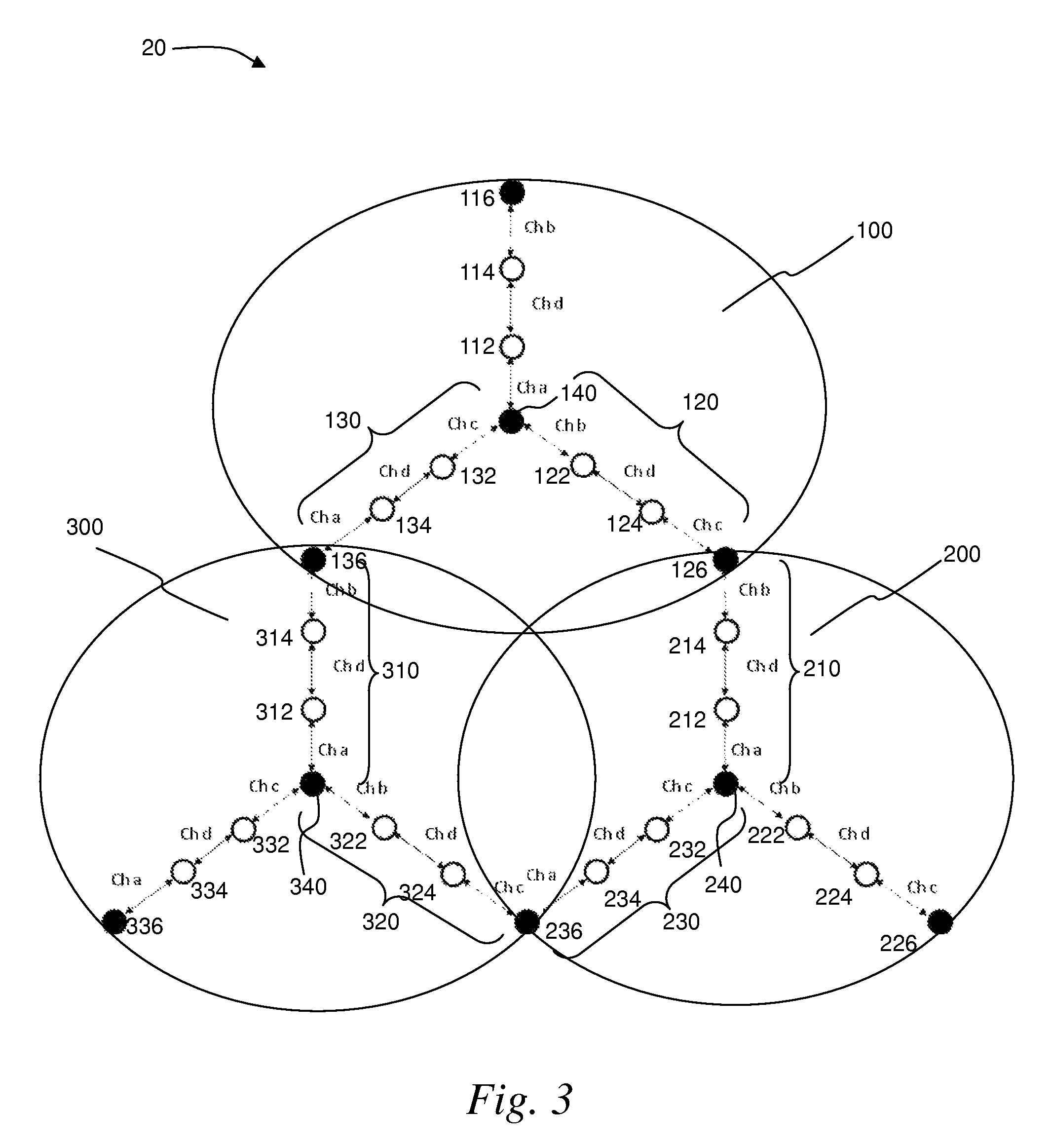 Wireless mesh networks with improved radio segregation