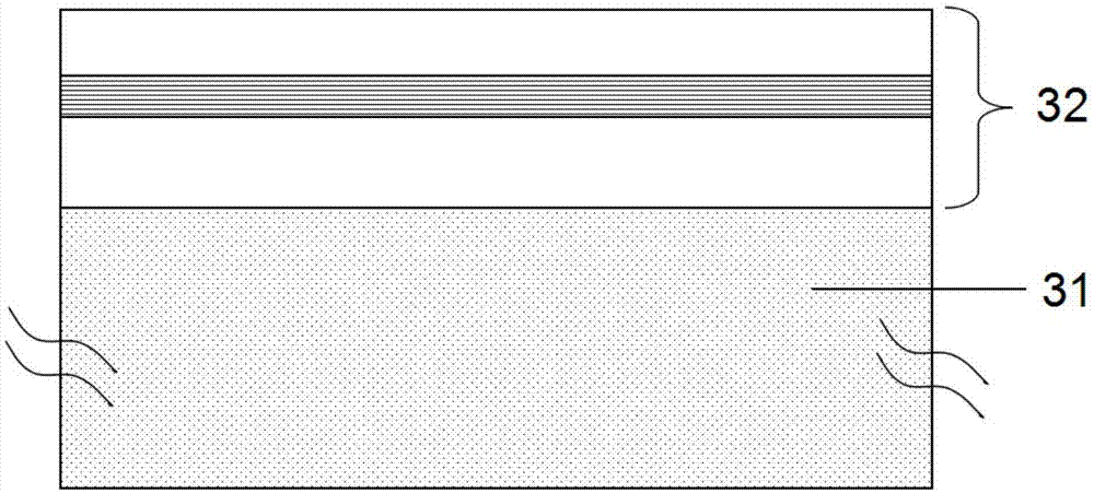 Multi-wavelength GaN-based asymmetric quantum well surface emitting laser and manufacturing method thereof