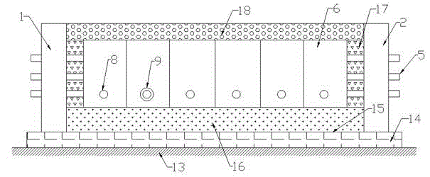 Graphitization furnace and method for heat treatment of graphite powder by virtue of graphitization furnace