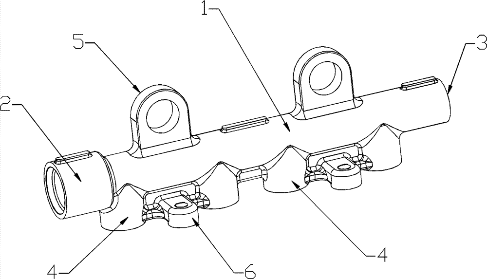 Common-rail pipe of gas engine