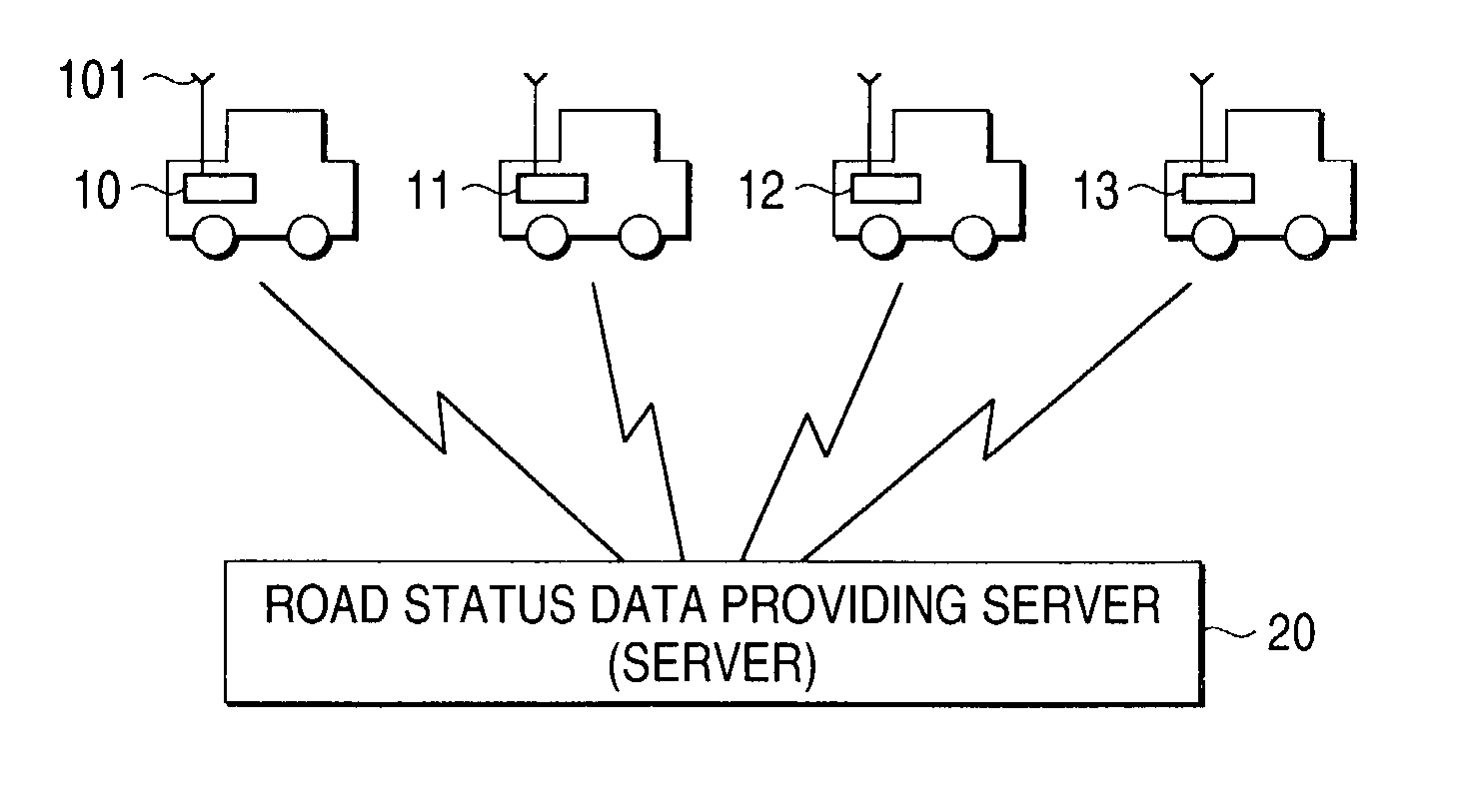 Road status data providing system