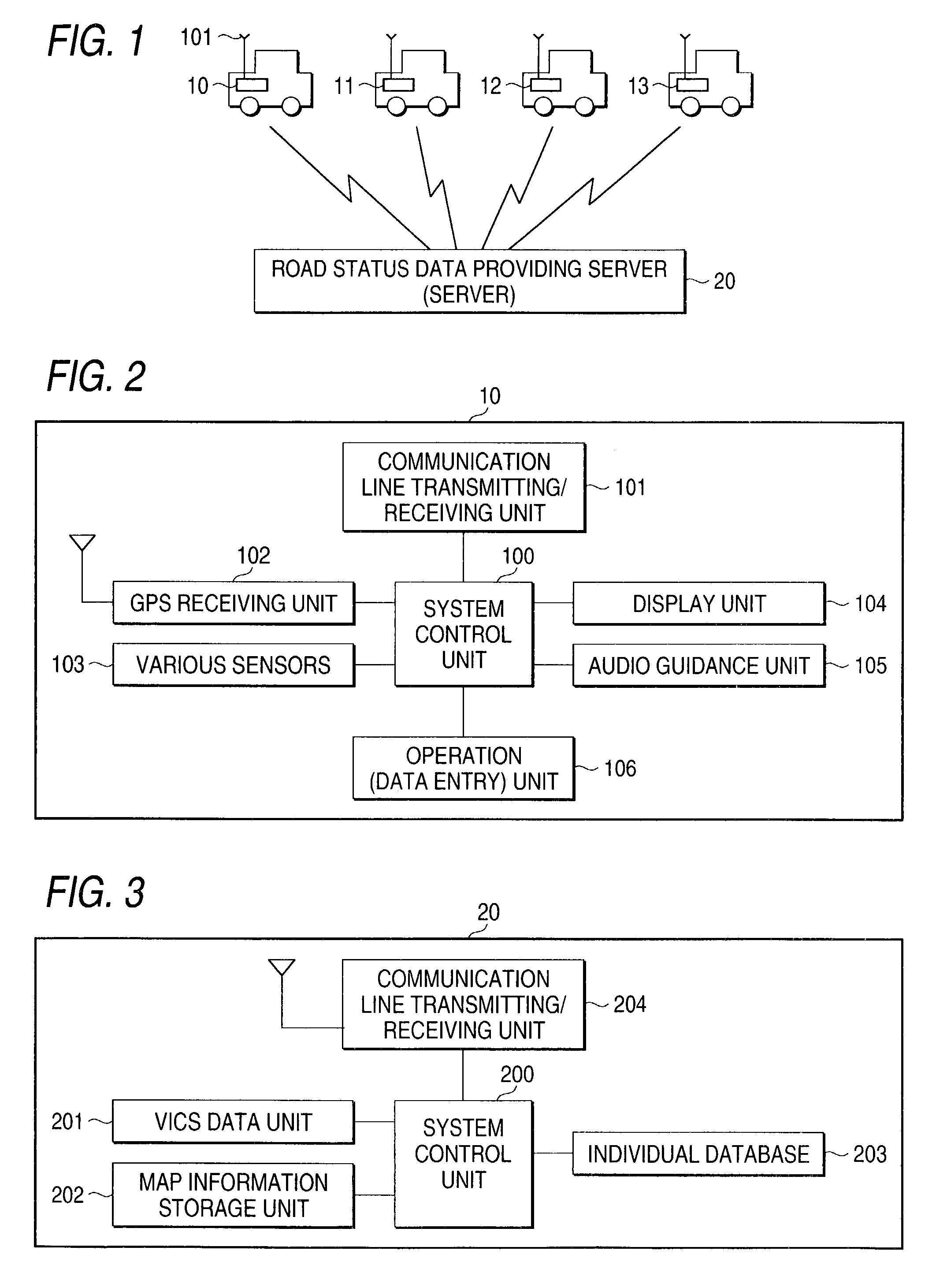 Road status data providing system