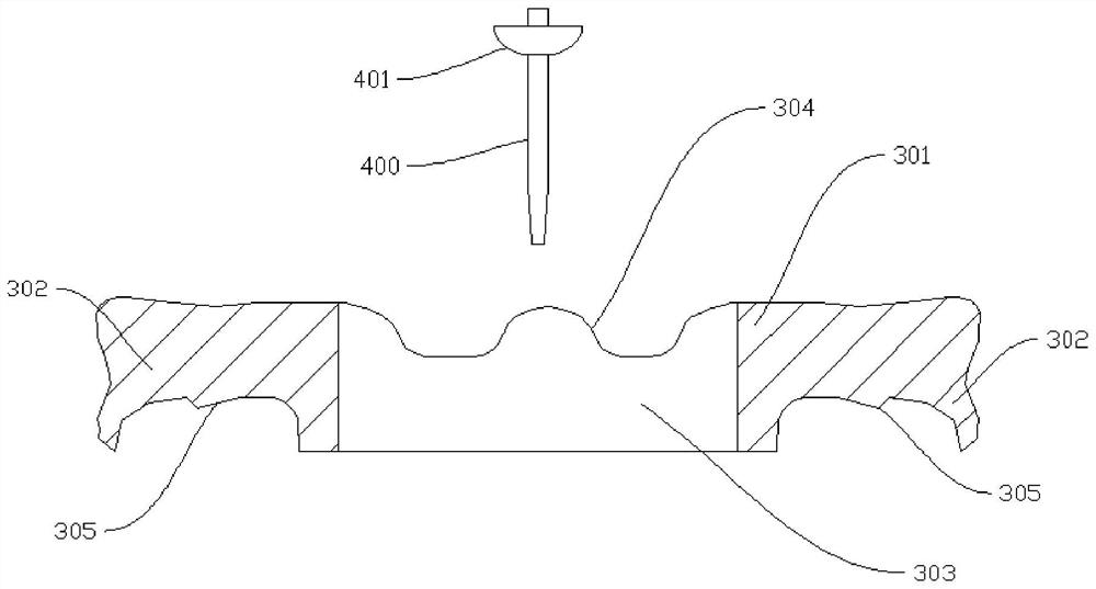 Implant tooth guide plate assembly and implant grooving method