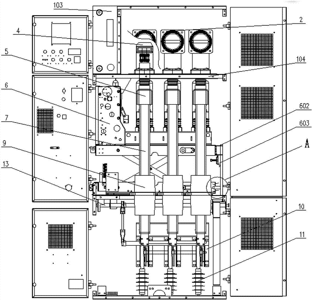 Miniaturized switch cabinet of handcart type