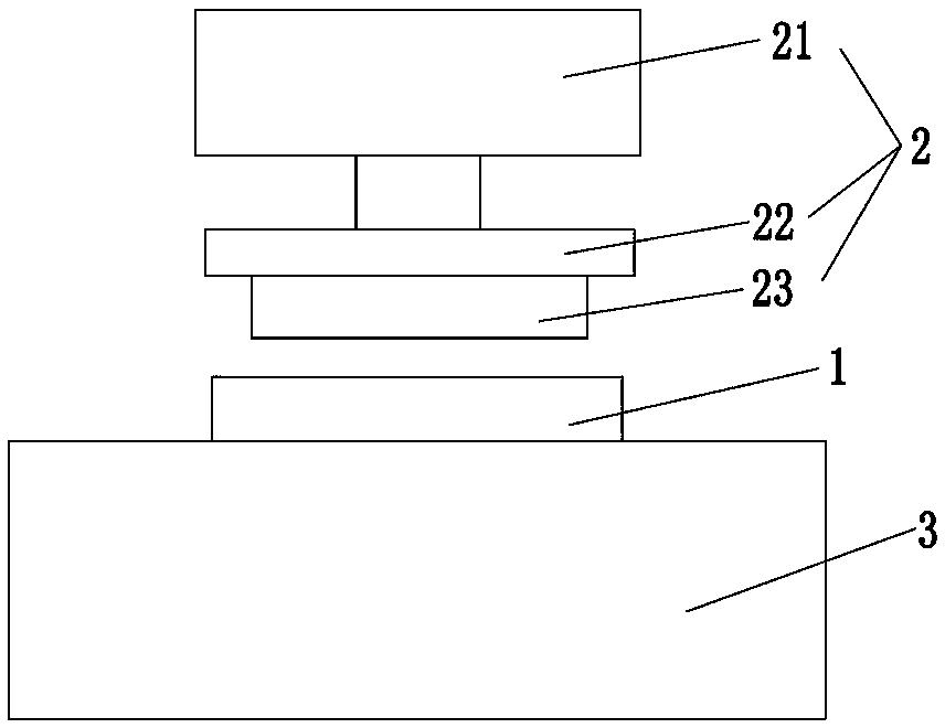 Hot-press molding device for plastic floor production