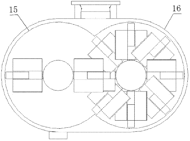 Rod fin-type horizontal double-shaft stirring reboiler with propulsion blades