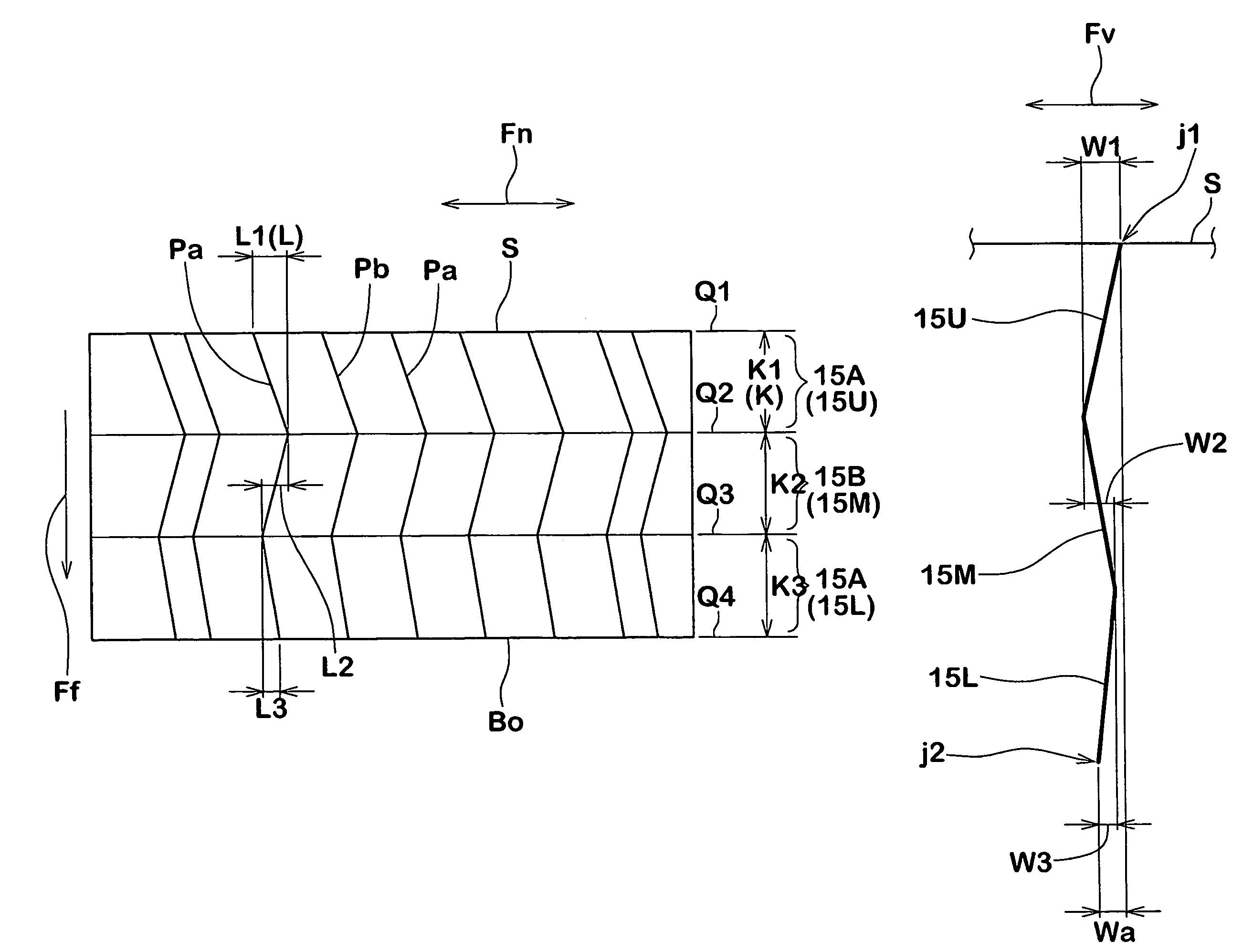 Pneumatic tire with blocks having zigzag sipes