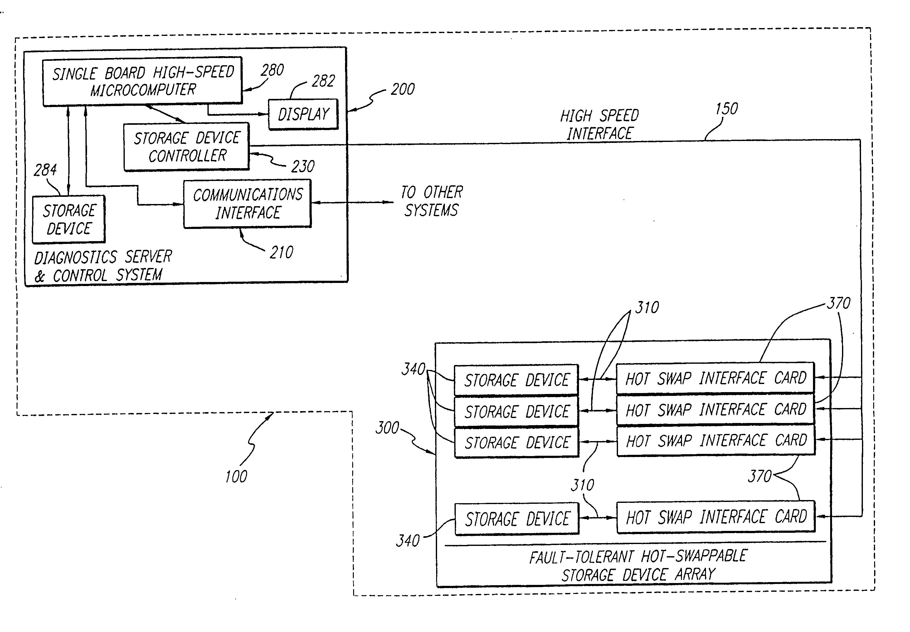 High speed fault tolerant mass storage network information server