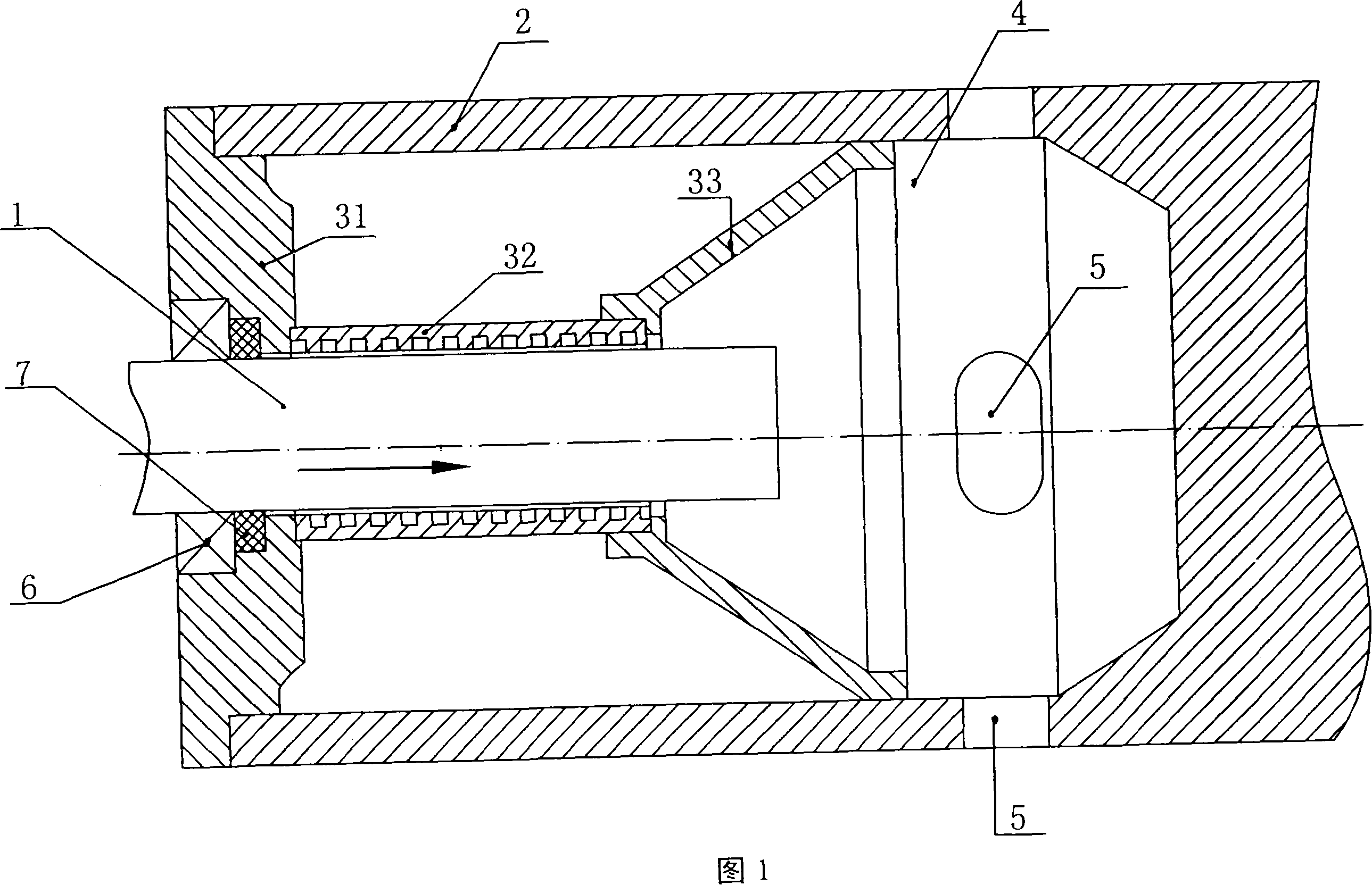 Anti-block device for horizontal centrifugal machine feeding tube