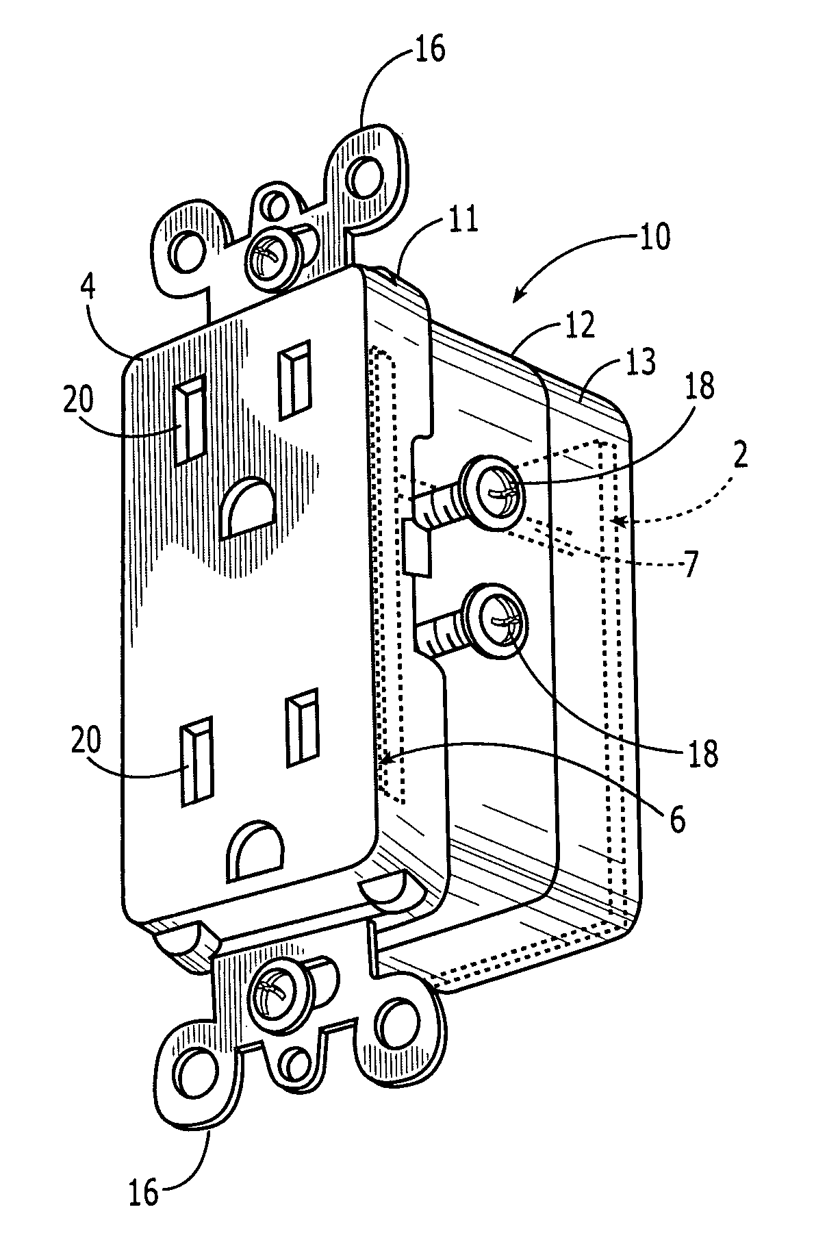 Modular electrical component system combining power line voltage and low voltage elements