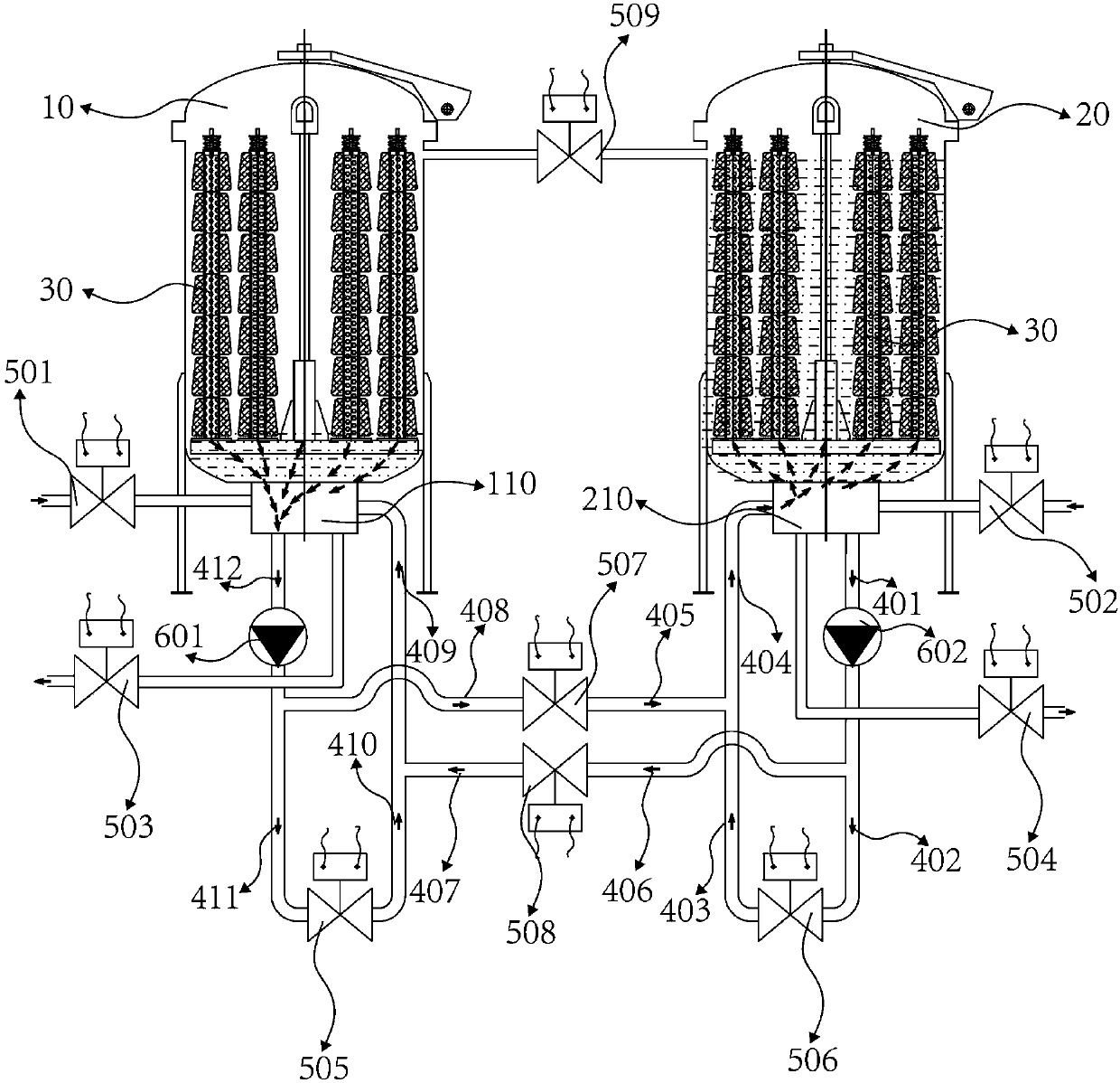 United-cylinder dyeing method and dyeing device adopting same