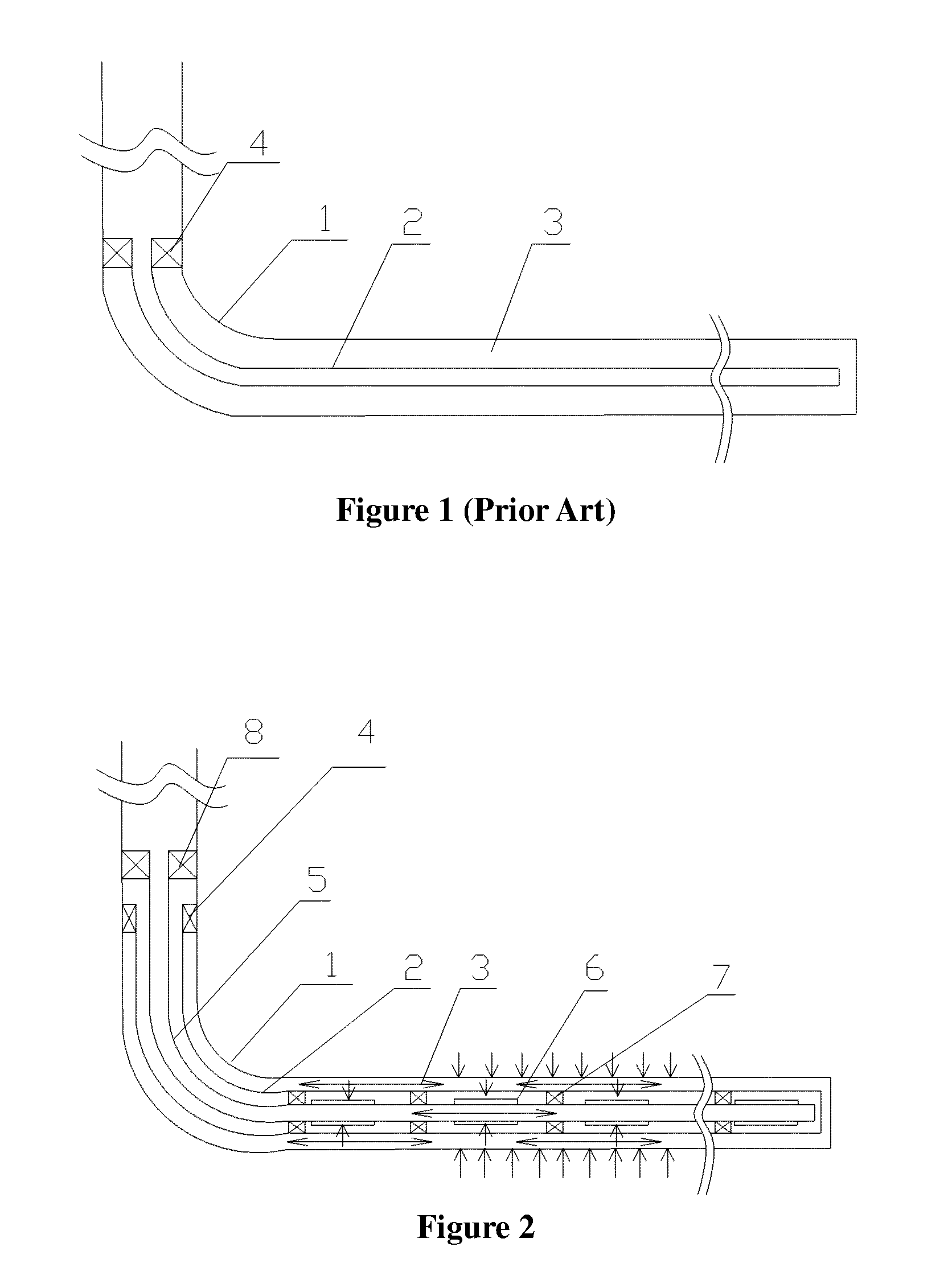 Segmented current controlling method of current controlling filter pipe column for oil-gas well and structure of oil-gas well