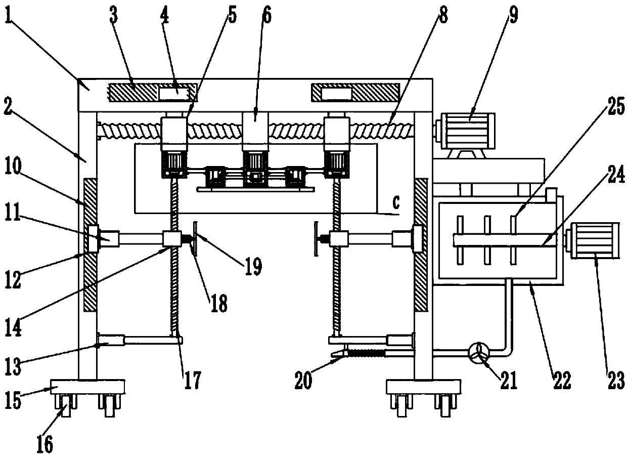 Efficient pruning and fertilization integrated device for municipal green belts