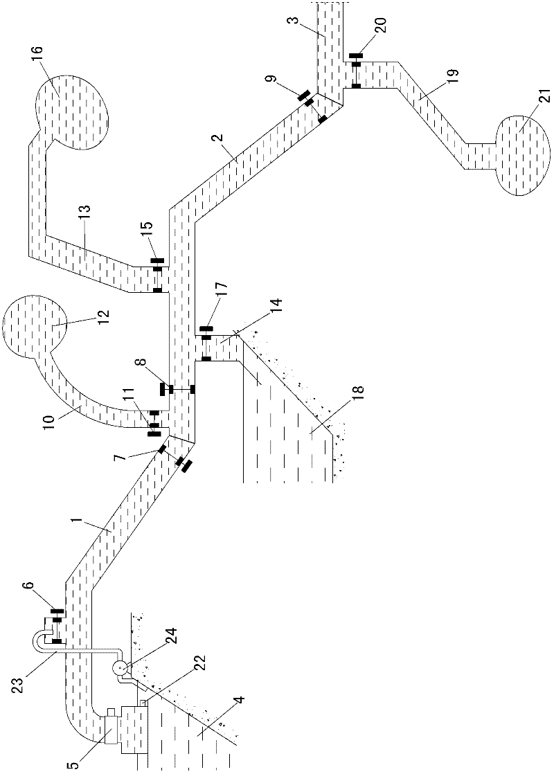 Anti-flood drought-resisting siphon pipeline device