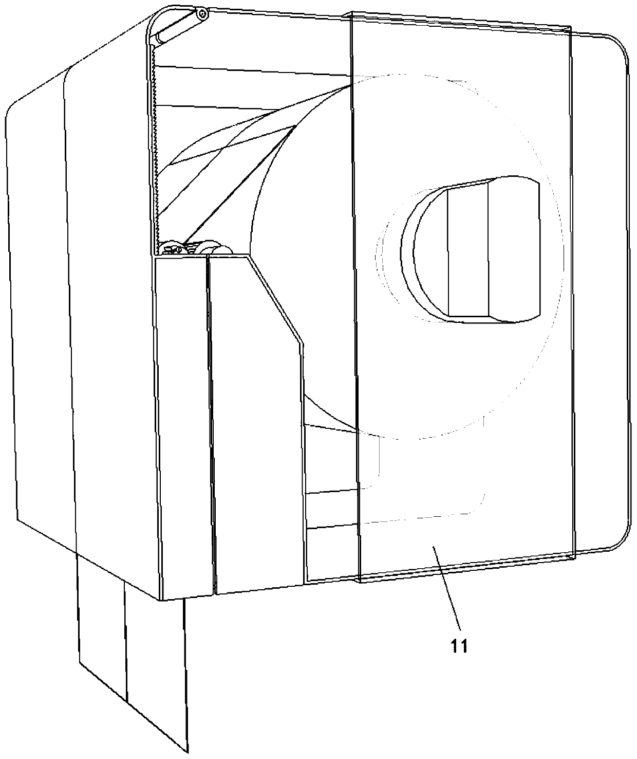 Quantitative sanitary roll paper box