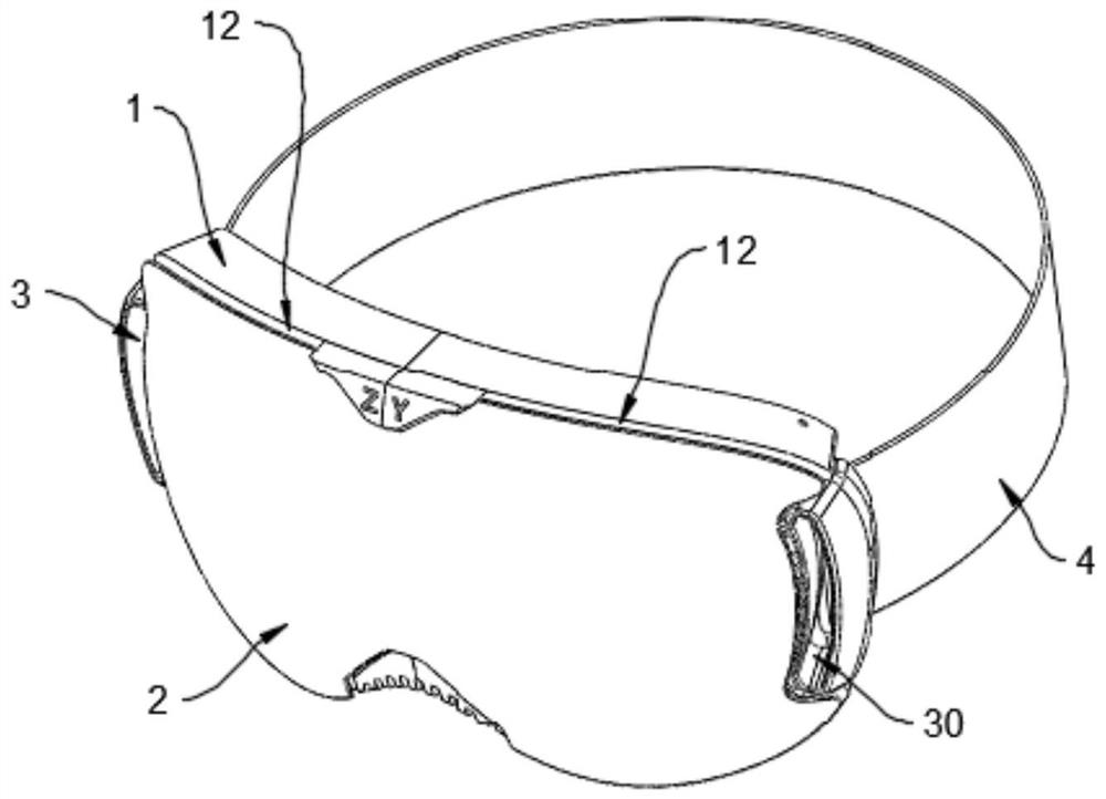 Skiing goggles