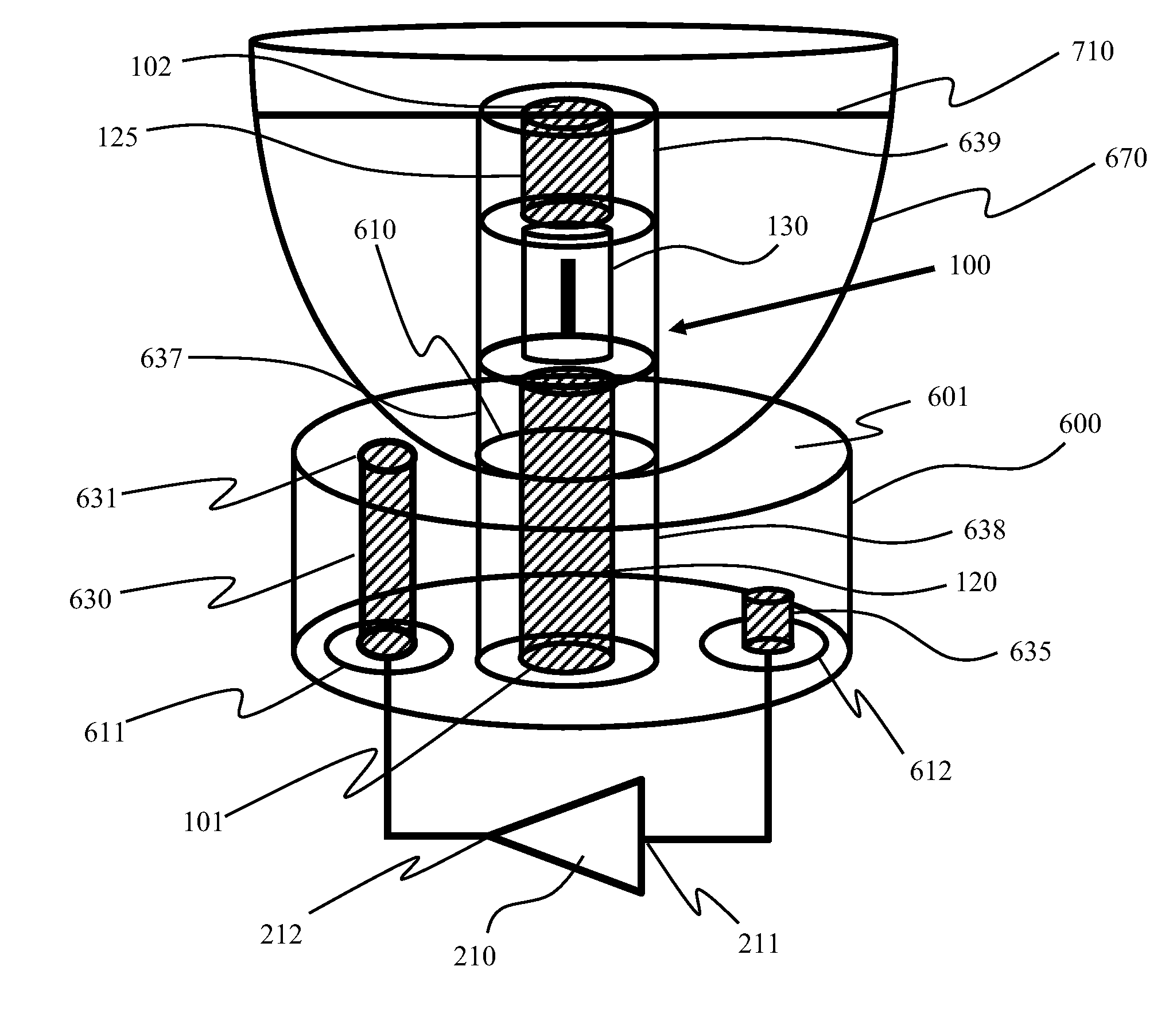 Electrodeless lamps with externally-grounded probes and improved bulb assemblies