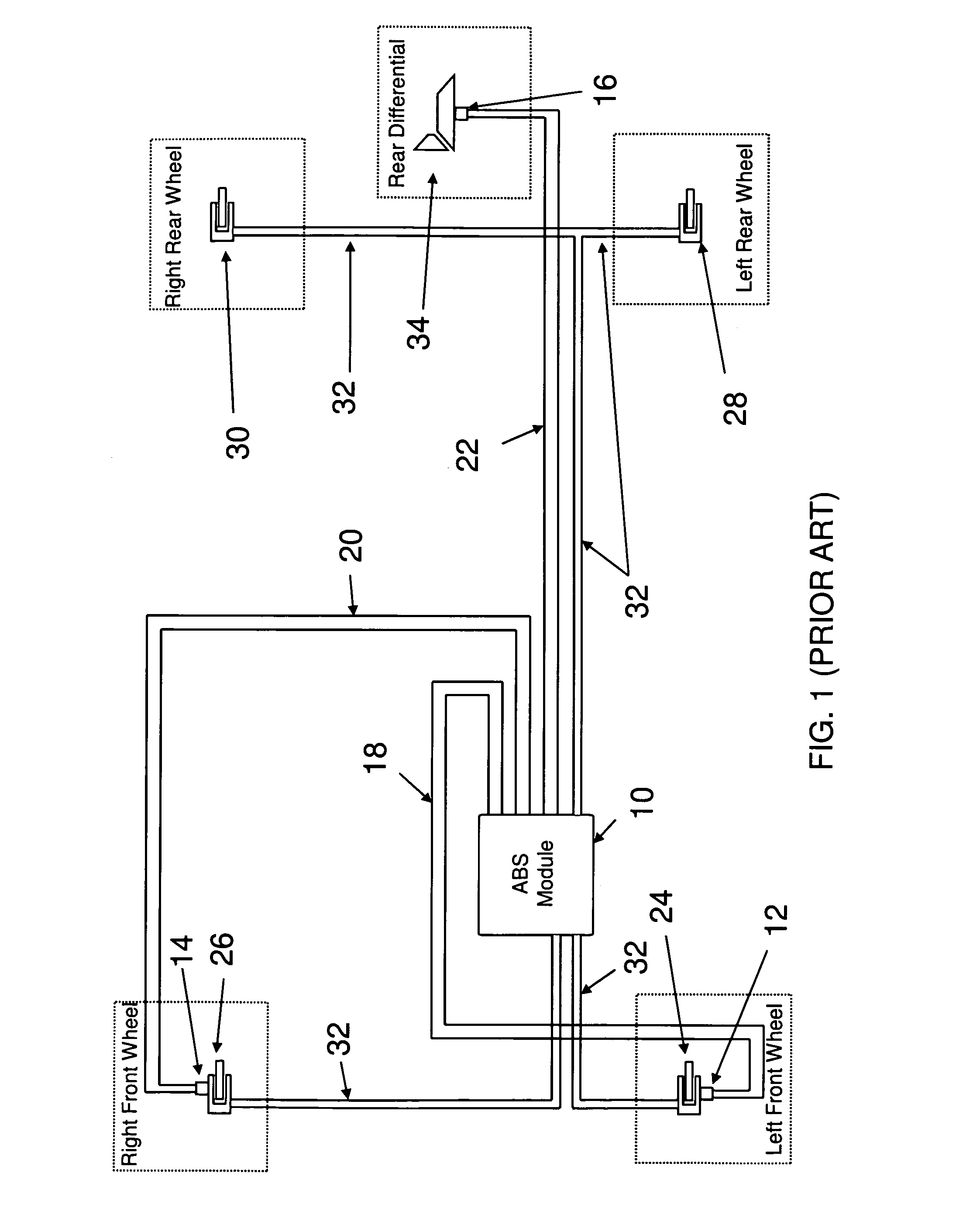 Output shaft speed sensor based anti-lock braking system