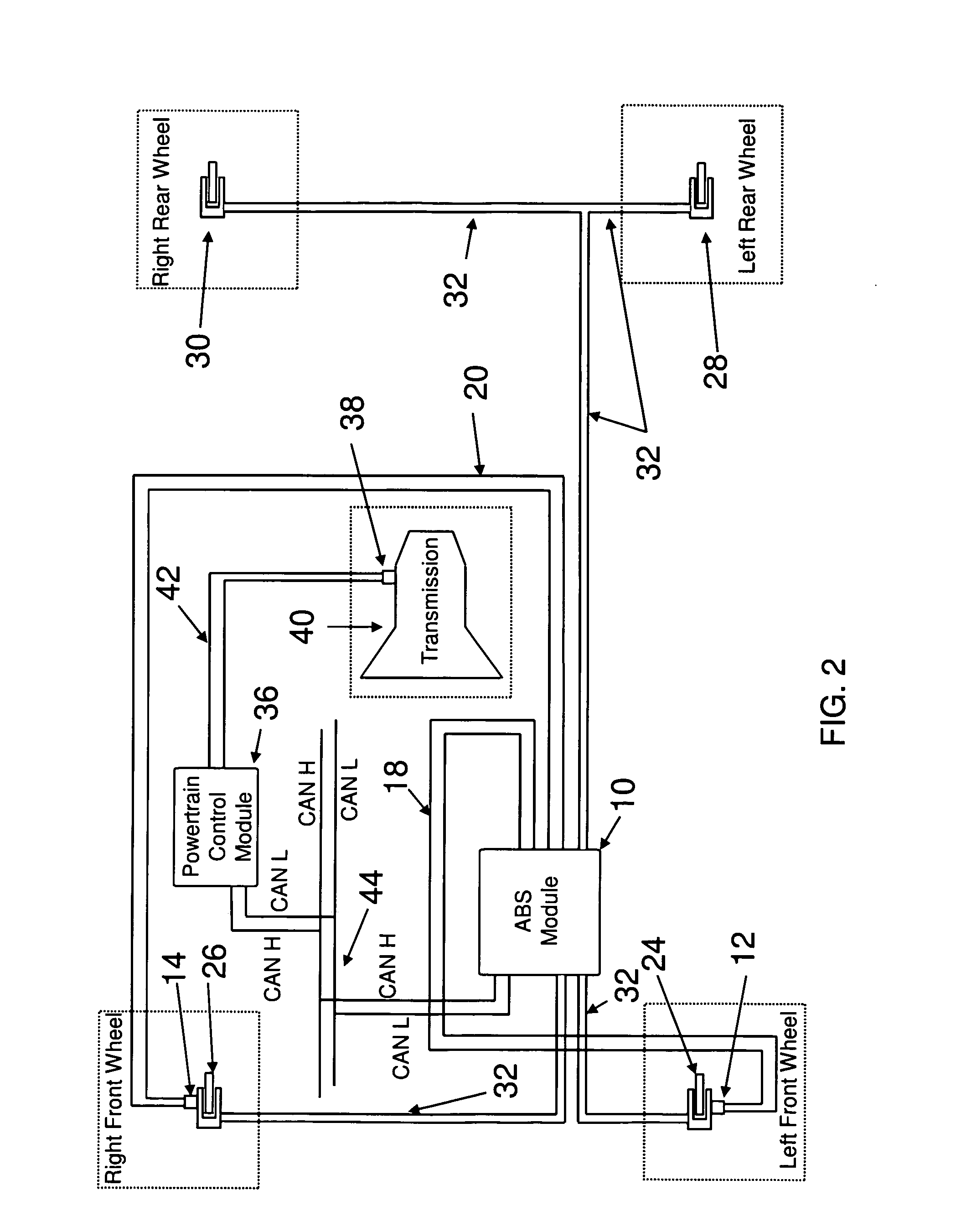 Output shaft speed sensor based anti-lock braking system