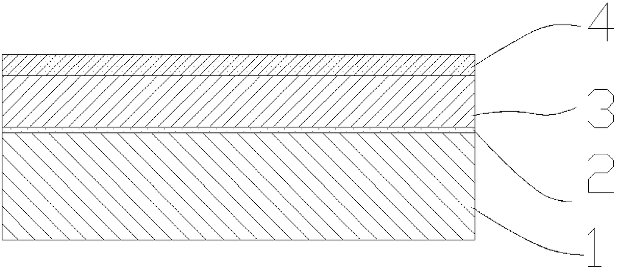 Composite ceramic tile with smooth glaze and manufacturing method