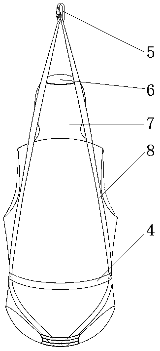 Single and double two-purpose escape bag capable of externally hanging auxiliary bag