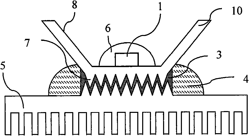 High power LED source for heat conduction by using room temperature liquid metal