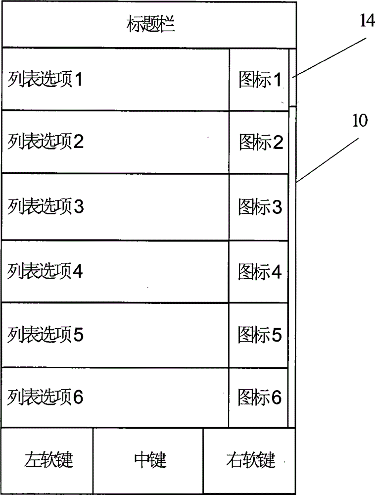 Mobile terminal (MT) and method for realizing scrolling of user interface thereof